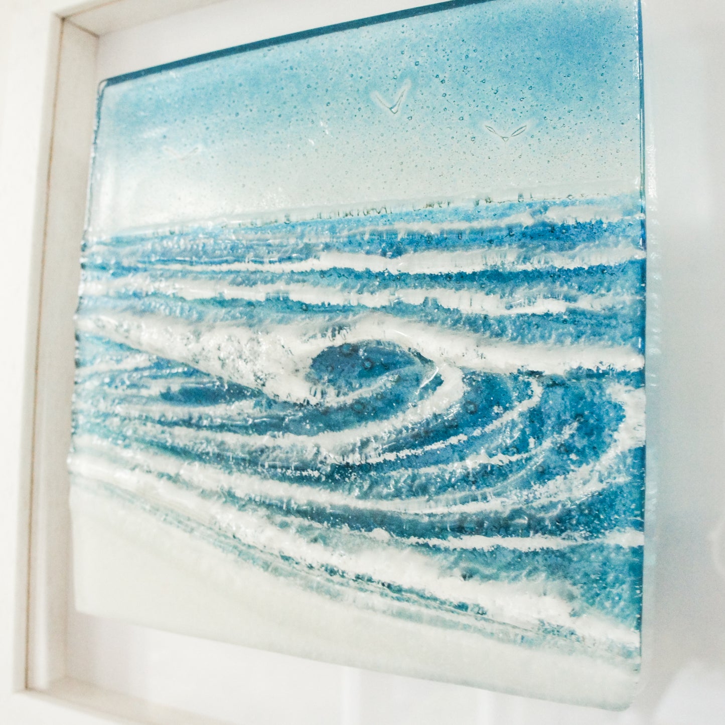 Glass seaside wall art frame