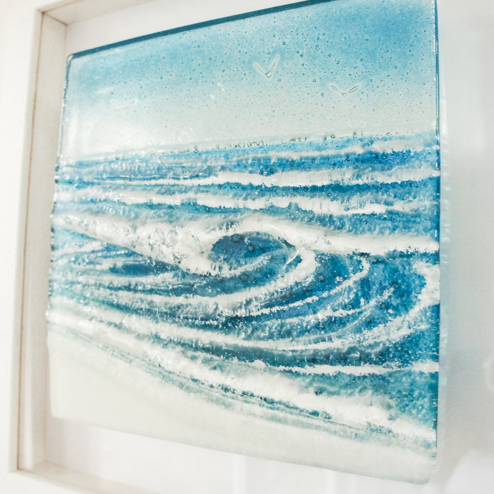 Glass seaside wall art frame