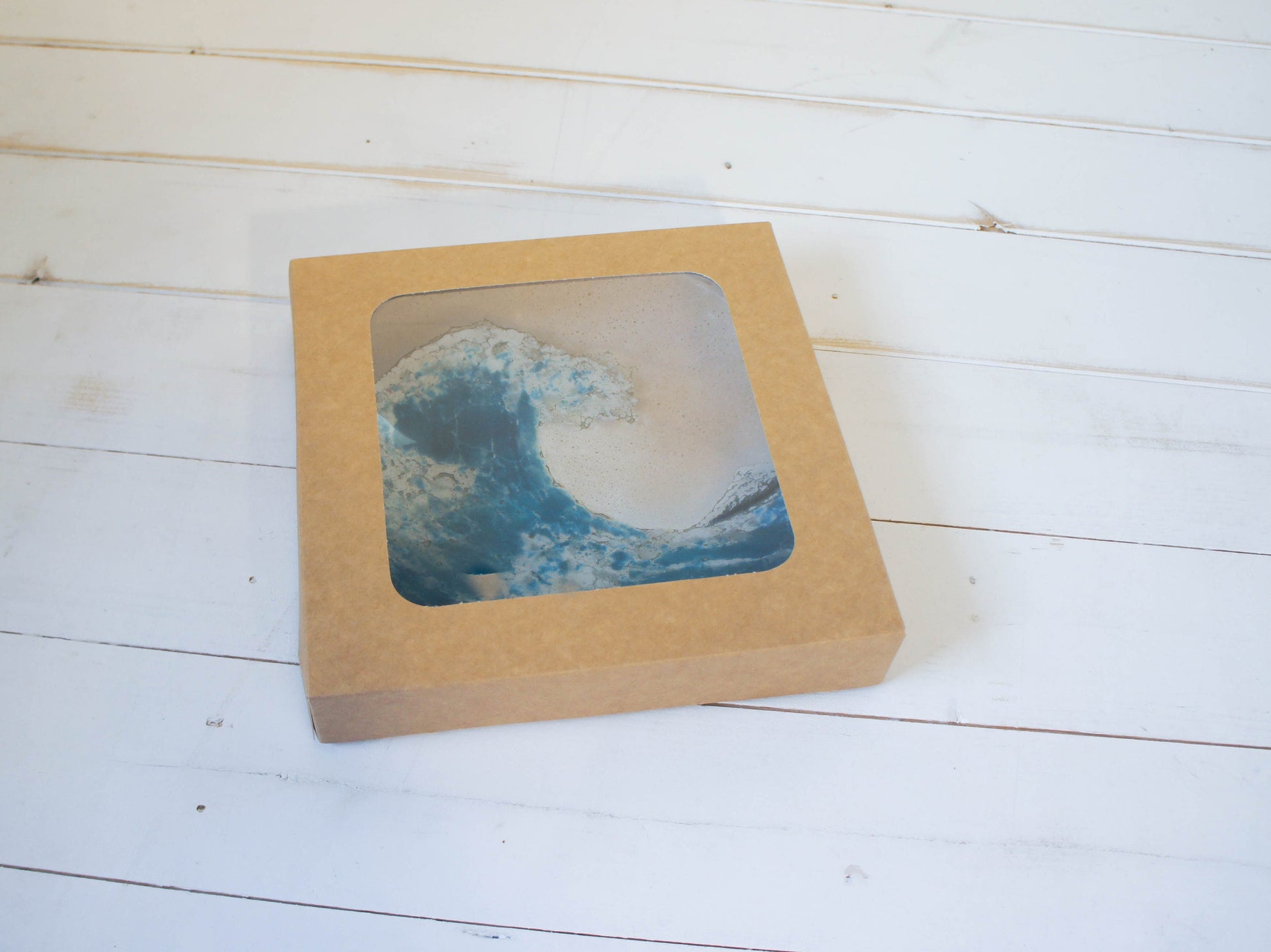 Blue Wave Bowl 20cm(8"), blue fused glass bowl, key bowl, handmade bowl, jewellery holder, decorative bowl, nautical gifts, sea glass art