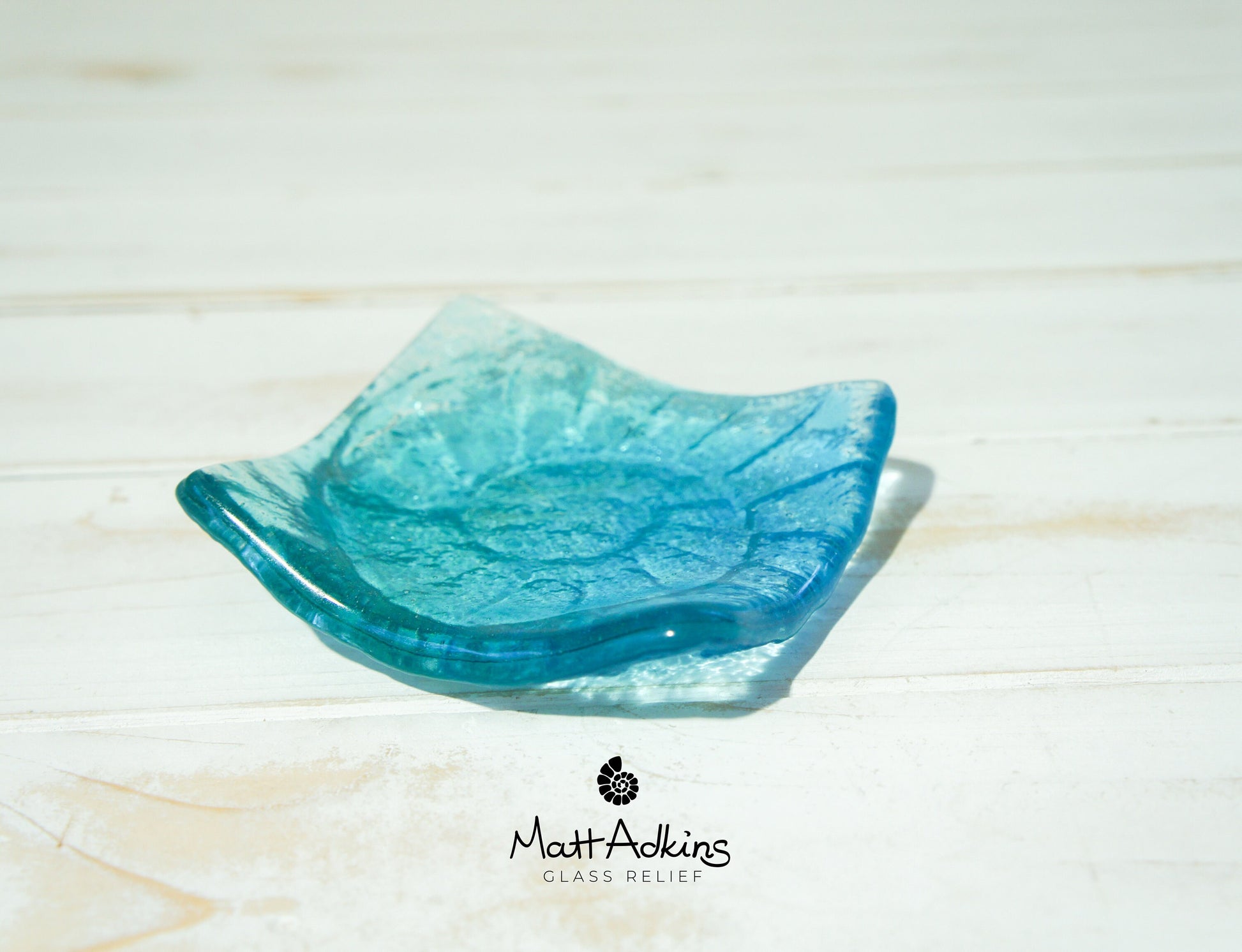 Ammonite Turquoise Blue handmade Ring Dish 10cm