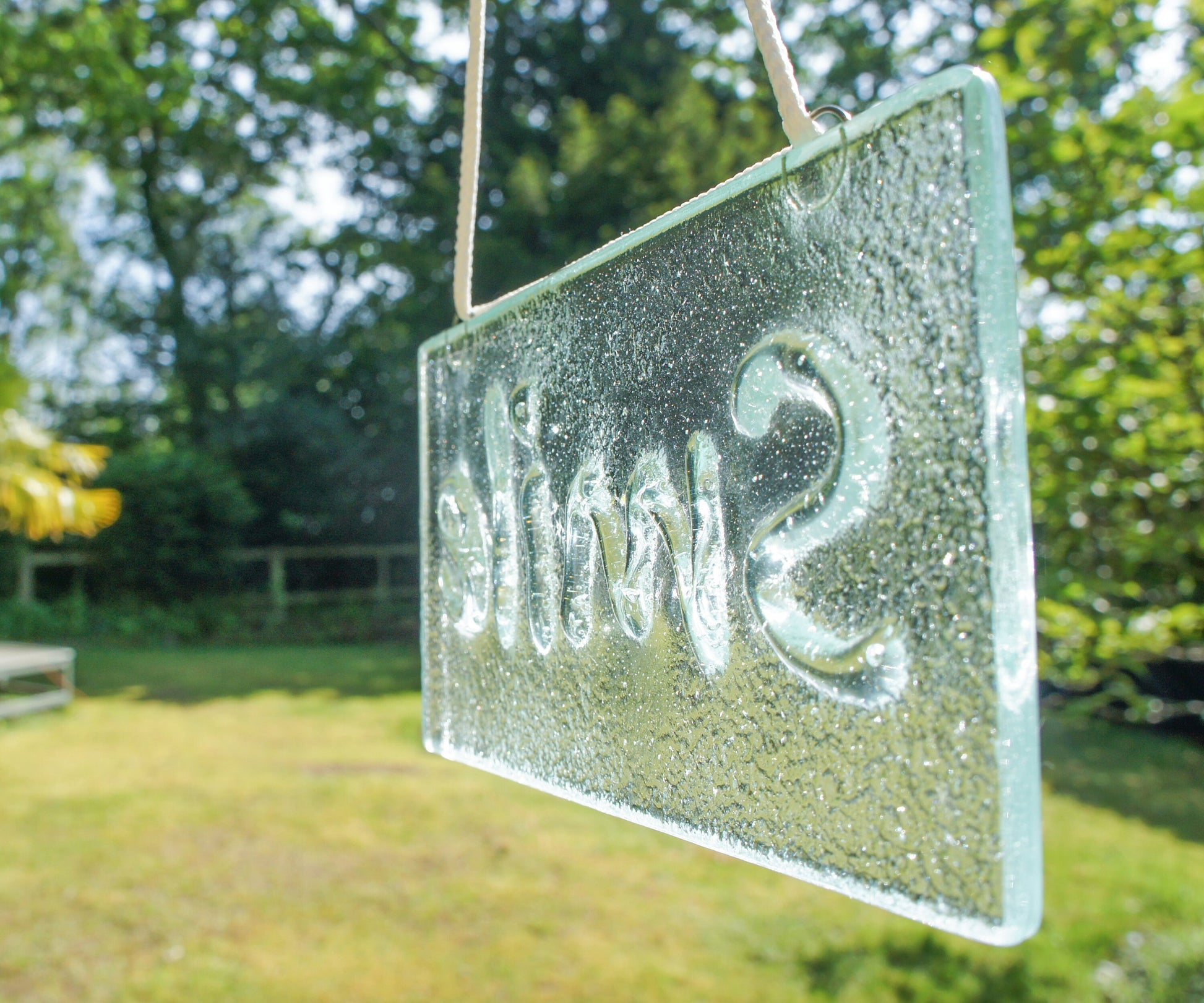 Smile Suncatcher 20x10cm(8x4"), Smile Sign Fused Glass Clear Hanging Suncatcher, Handmade Window Decoration Art, gifts, housewarming gifts