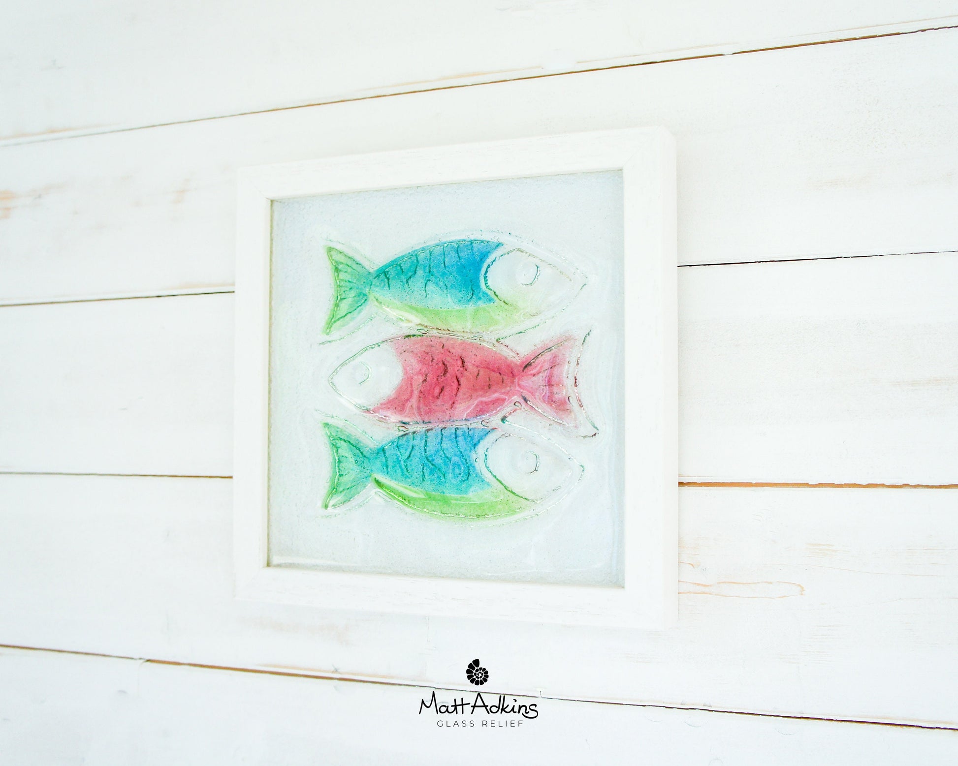 fused glass art fish