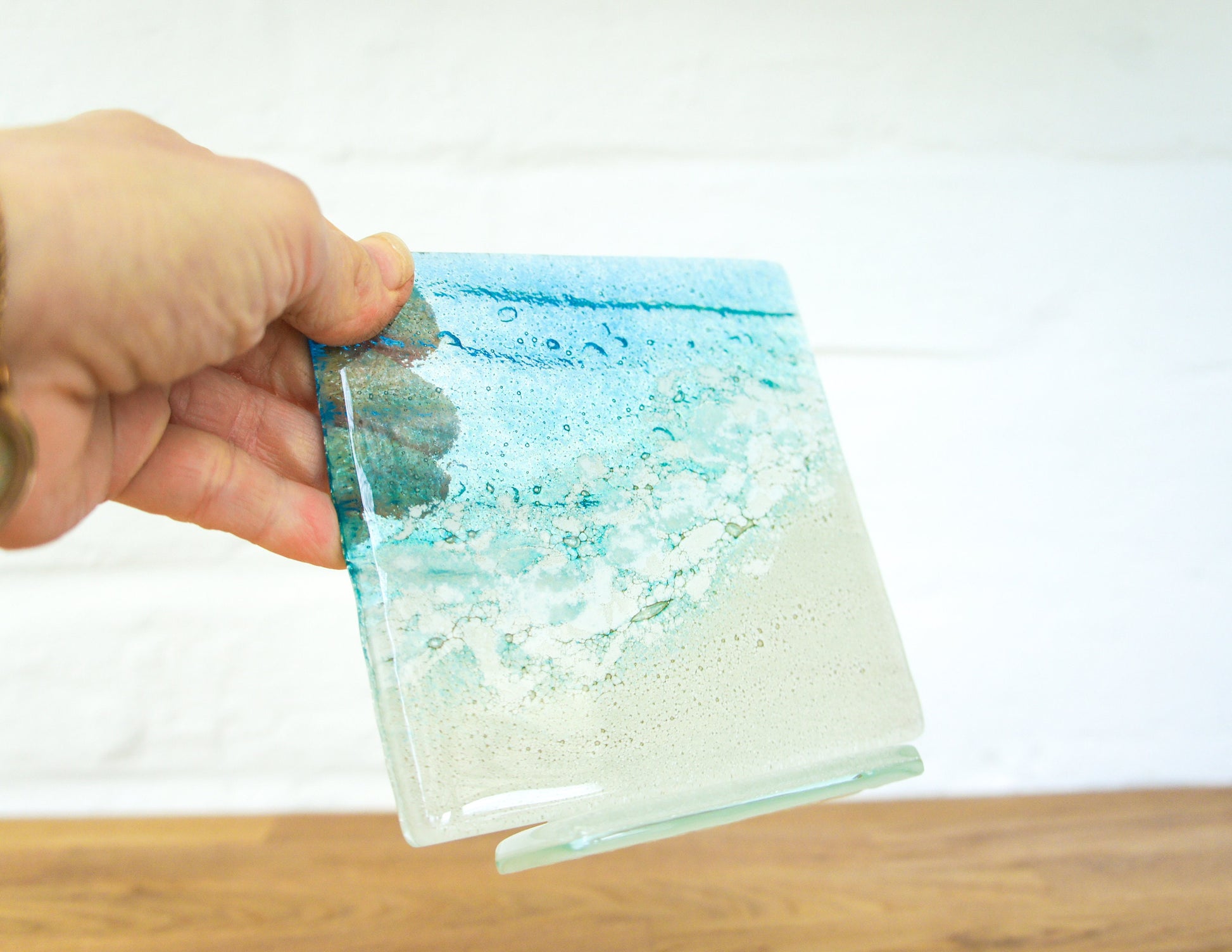sea glass art, sea suncatcher, beach suncatcher, fused glass art