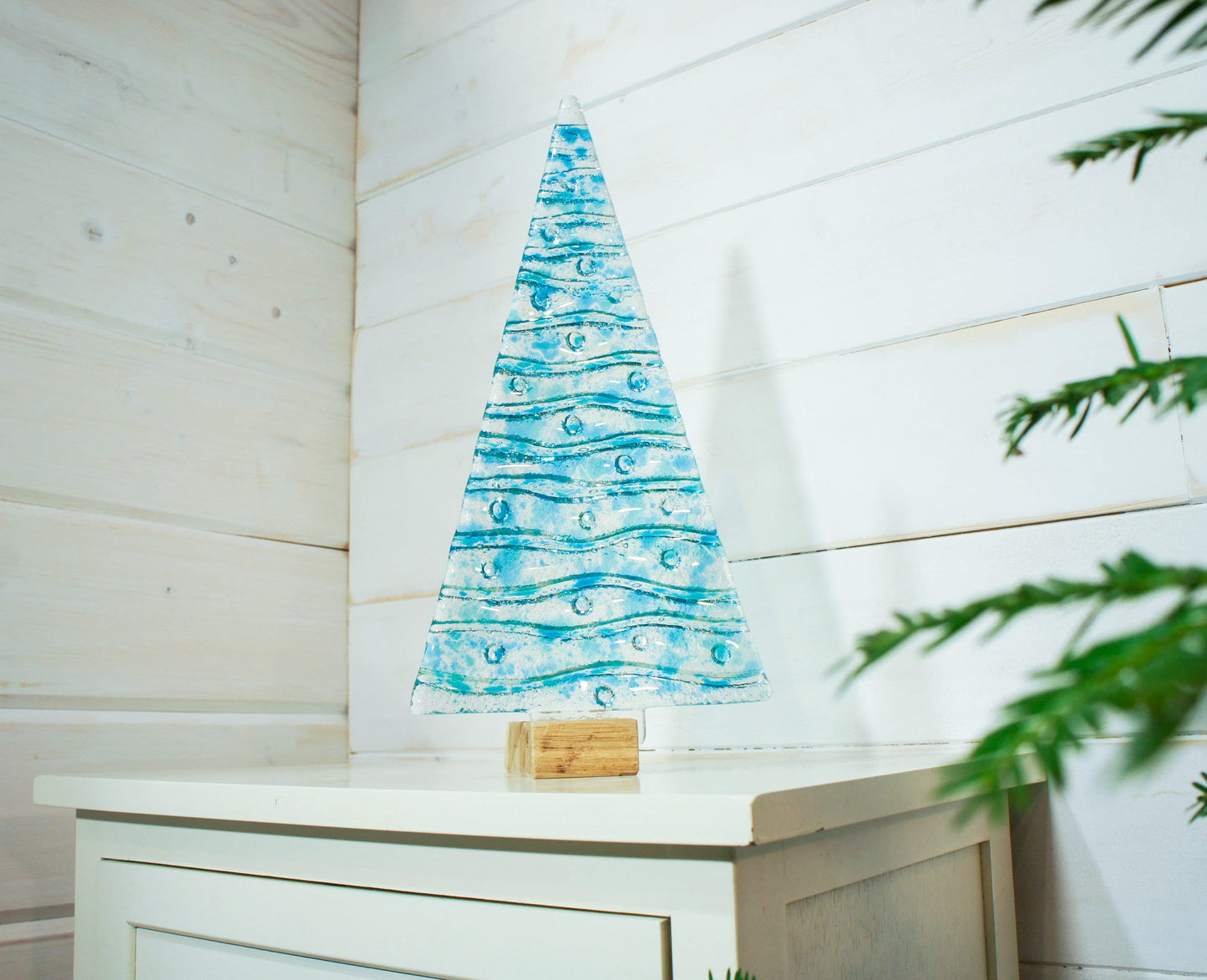 blue fused glass christmas decoration, glass christmas, glass christmas, glass christmas tree glass christmas ornament