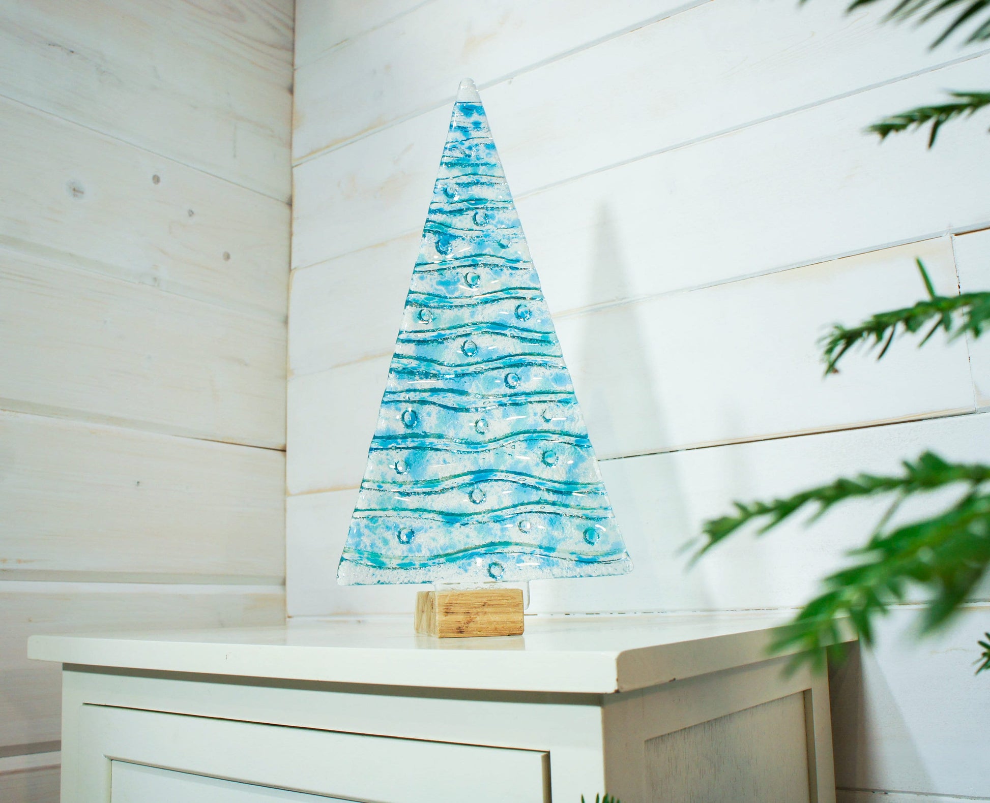 blue fused glass christmas decoration, glass christmas, glass christmas, glass christmas tree glass christmas ornament
