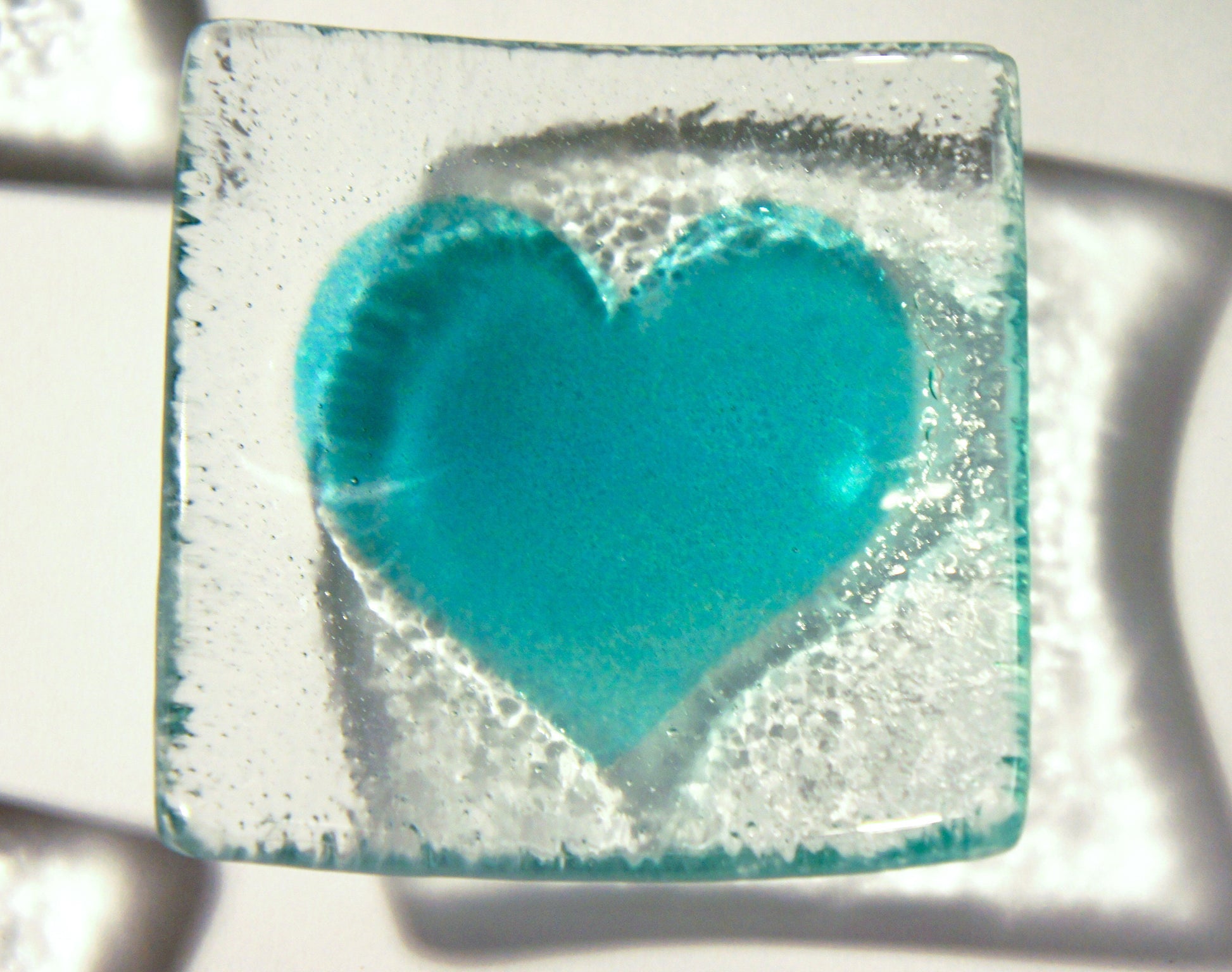 ring glass dish, heart dish, heart trinket, jewelry dish, heart, candle holder