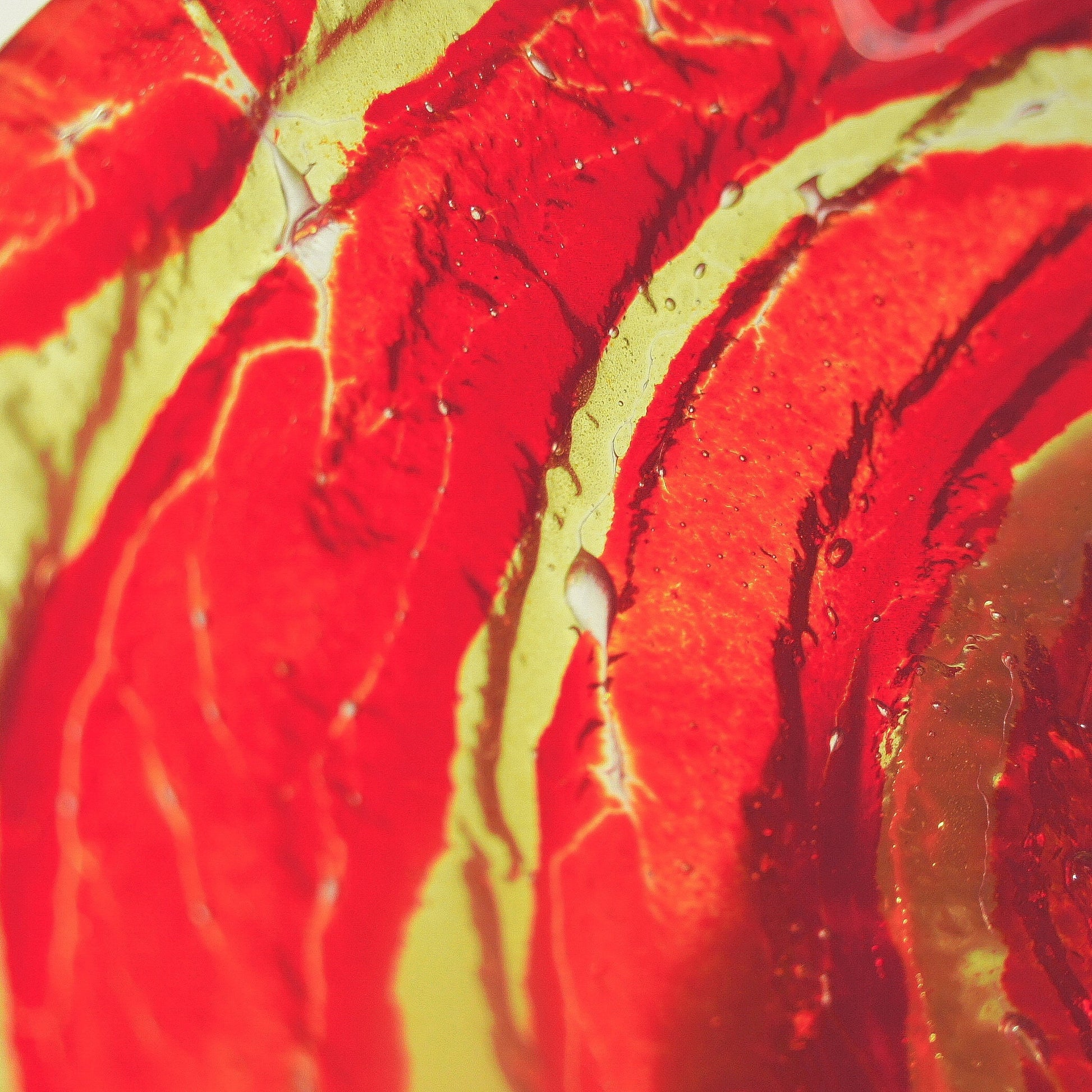 red glass fruit swirl bowl 29cm, fused glass red swirl bowl, red and yellow fused glass bowl, decorative bowl, gift bowl