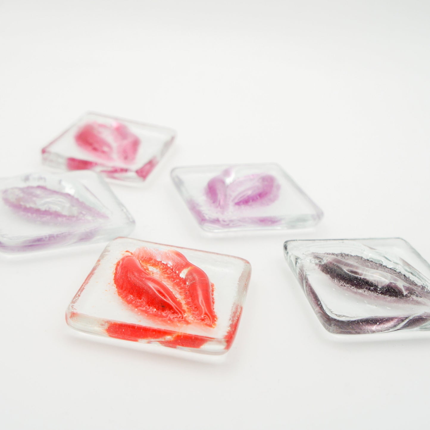 Fused Glass Kiss Lips Pocket Hug Engraved I love you girlfriend gift boyfriend gift teenage girl gift sea glass art 1st anniversary bridesmaid gifts cheap gifts wedding favours