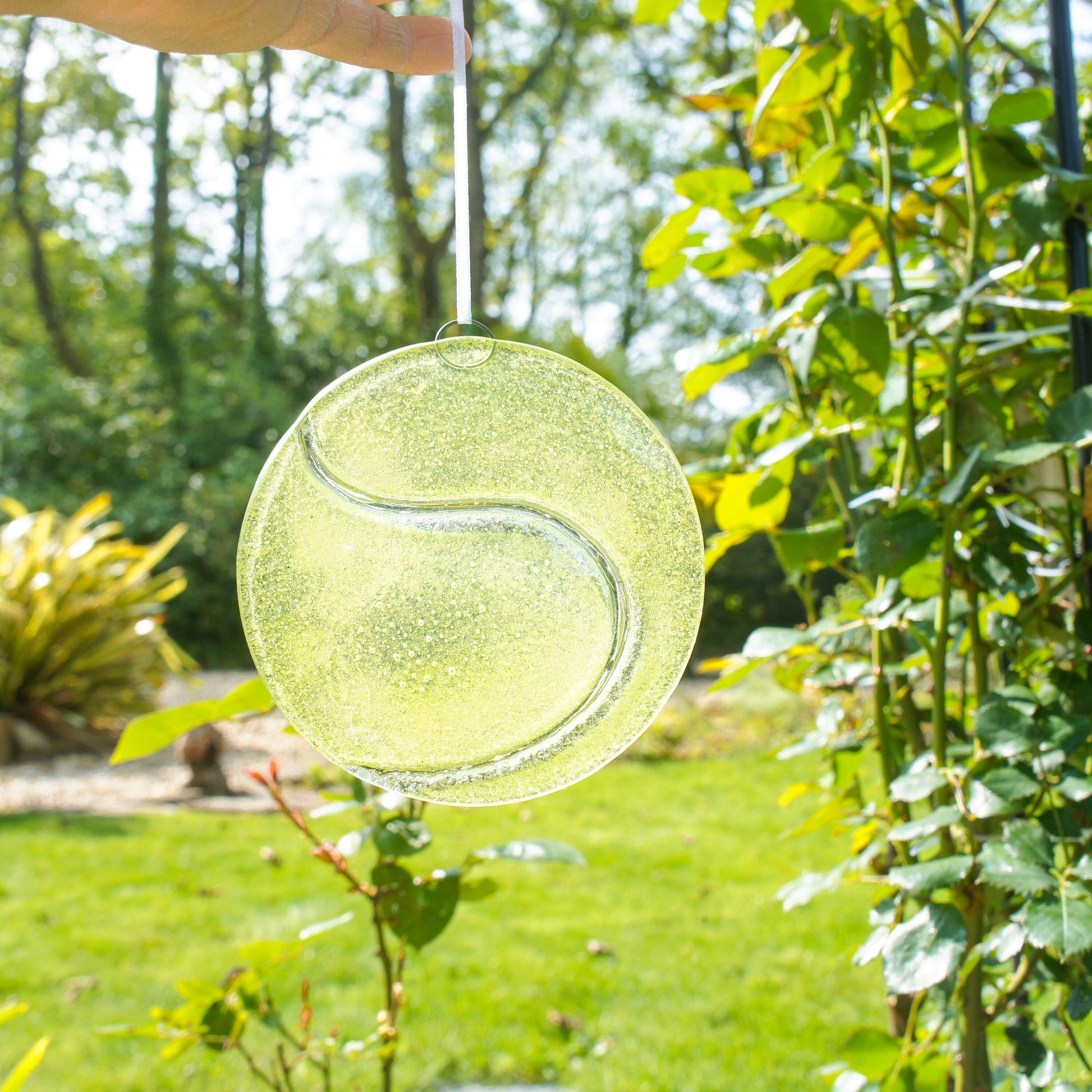 Tennis Glass Suncatcher 12cm (5"), fused glass, hanging ornament, ball, sport decor, tennis gifts, small gifts, boyfriend gift, brother gift