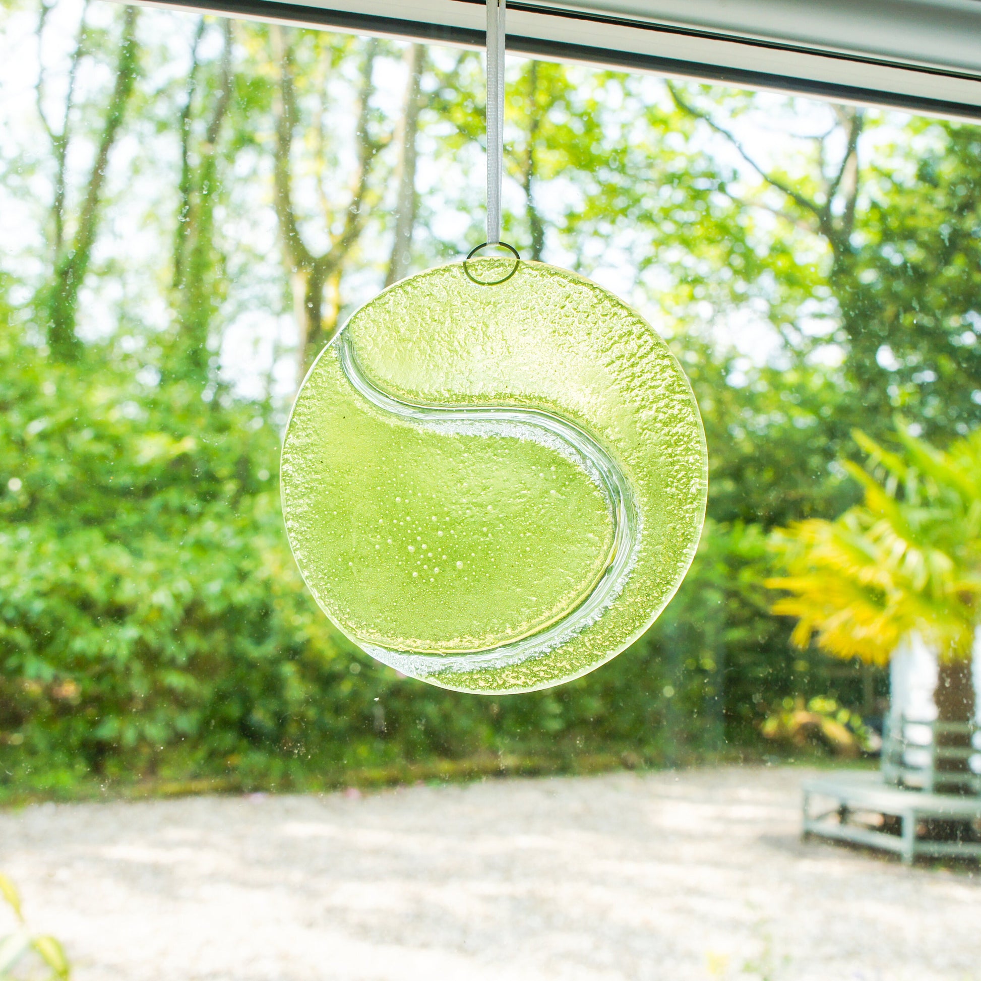 Tennis Glass Suncatcher 12cm (5"), fused glass, hanging ornament, ball, sport decor, tennis gifts, small gifts, boyfriend gift, brother gift
