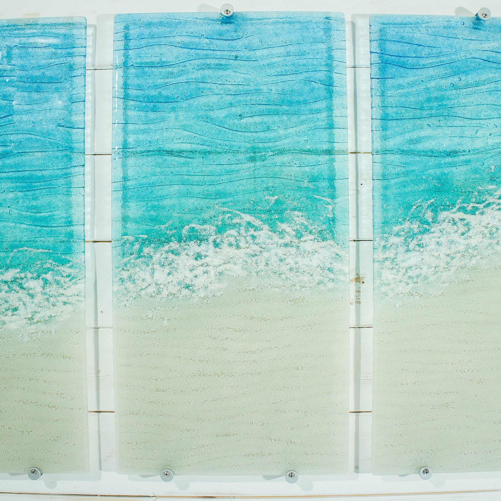 triptych wall art
wall art set
set of 3 prints
extra large wall art
3 piece wall art
teal fused glass
sea glass art
teal wall decor
textured wall art
x large wall hanging
wall panel sculpture
turquoise aqua art
3d abstract art