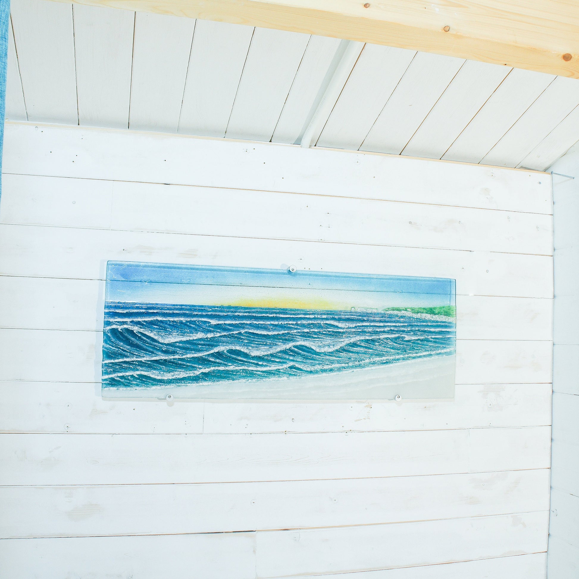 Extra Large Art
Panoramic Wall Art
Blue Teal Sunset
Wave Wall Art
3D art
sea glass art
textured art
wall sculpture
glass wall panel
landscape wall art
modern 3d art
living room decor
turquoise sailing