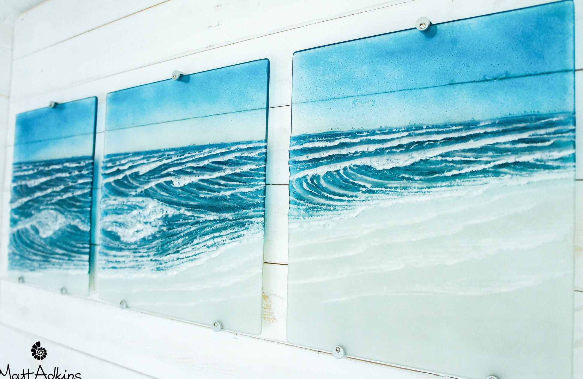 Crashing Wave
fused glass wall art
turquoise sea glass
fused glass wall
large glass wall art
sea glass wall art
fused glass wave
large fused glass
glass wall art
large wave wall art
triptych wall art
3 piece wall art
textured wall art