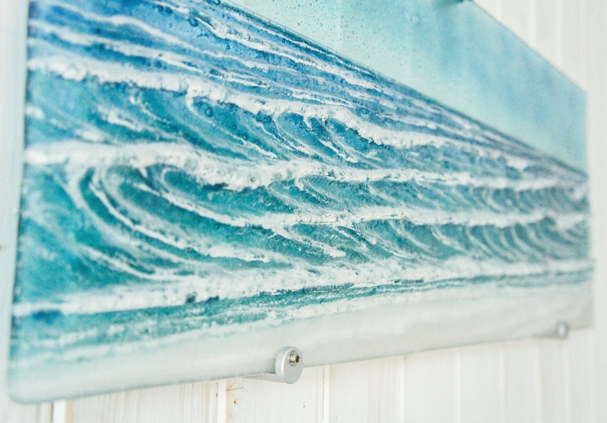 Large Panoramic Wave
fused glass wall art
teal turquoise
blue ocean
wall panel
glass sculpture
bedroom wall art
landscape wall art
sea glass art
surfing sailing
nautical gift
textured wall art
glass art wall decor
