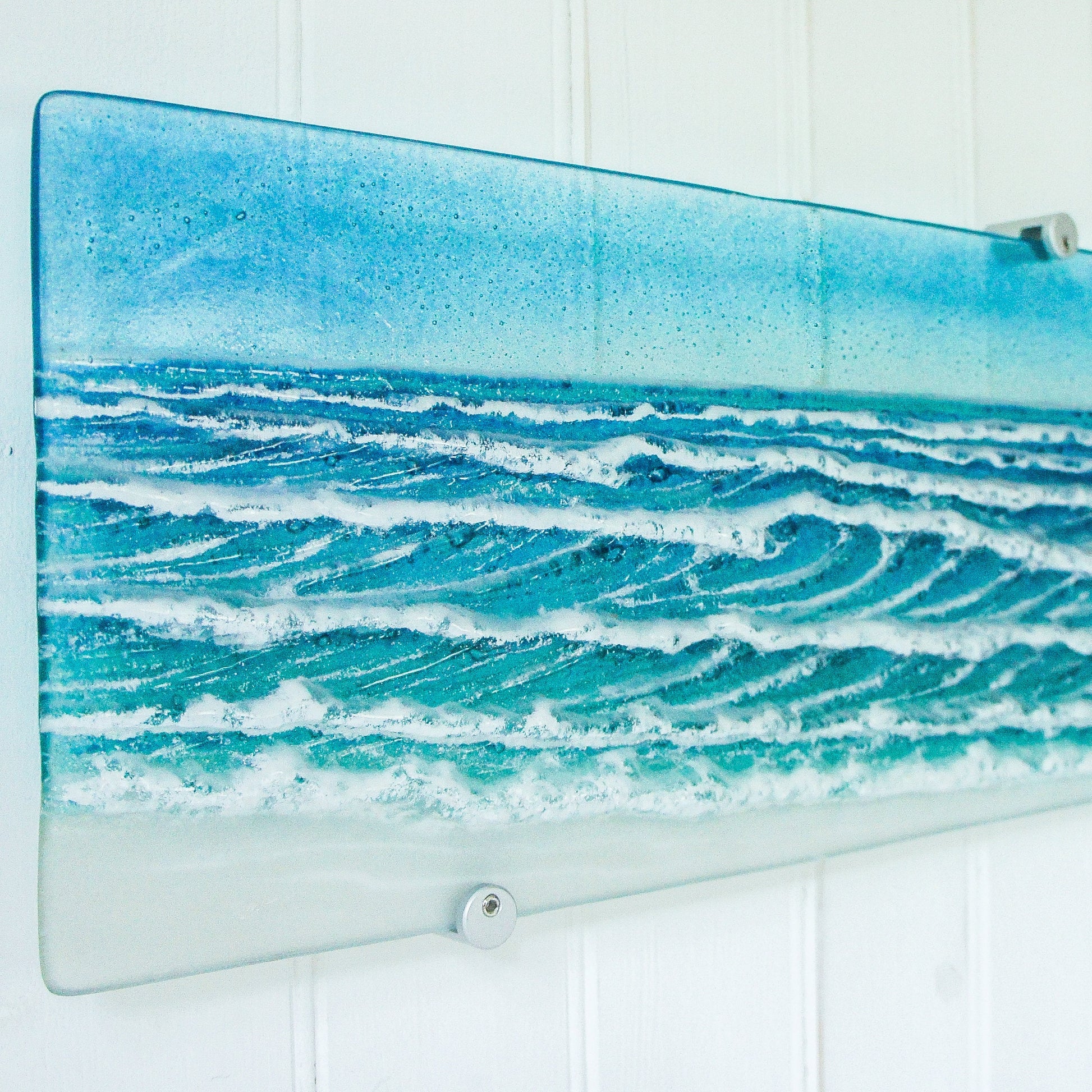 Panoramic wall art
Fused Glass Wall Art
Teal Blue Wave
landscape wall art
surfing aqua
beach room decor
bedroom wall art
blue wall hanging
kitchen wall art
outdoor wall art
office wall art
large gallery wall
sailing wall decor