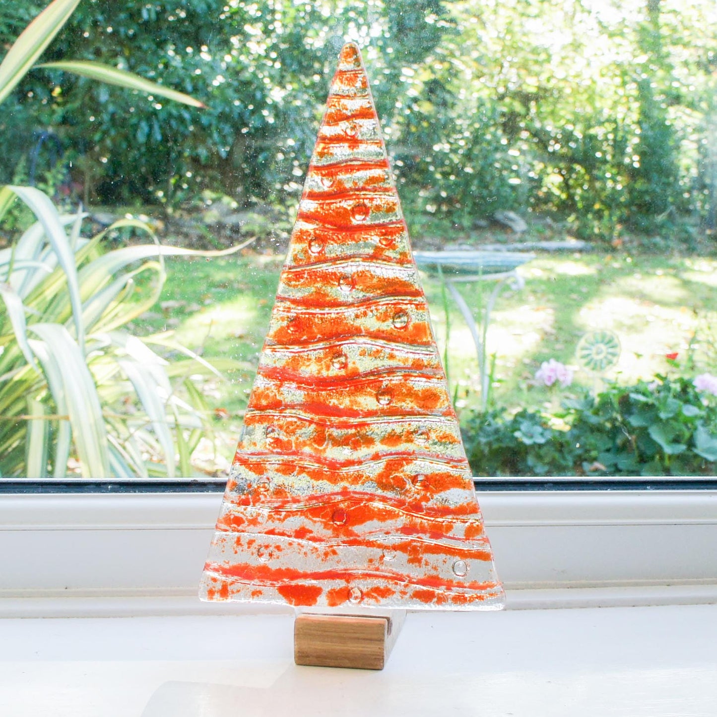 red fused glass christmas decoration, glass christmas, glass christmas, glass christmas tree glass christmas ornament