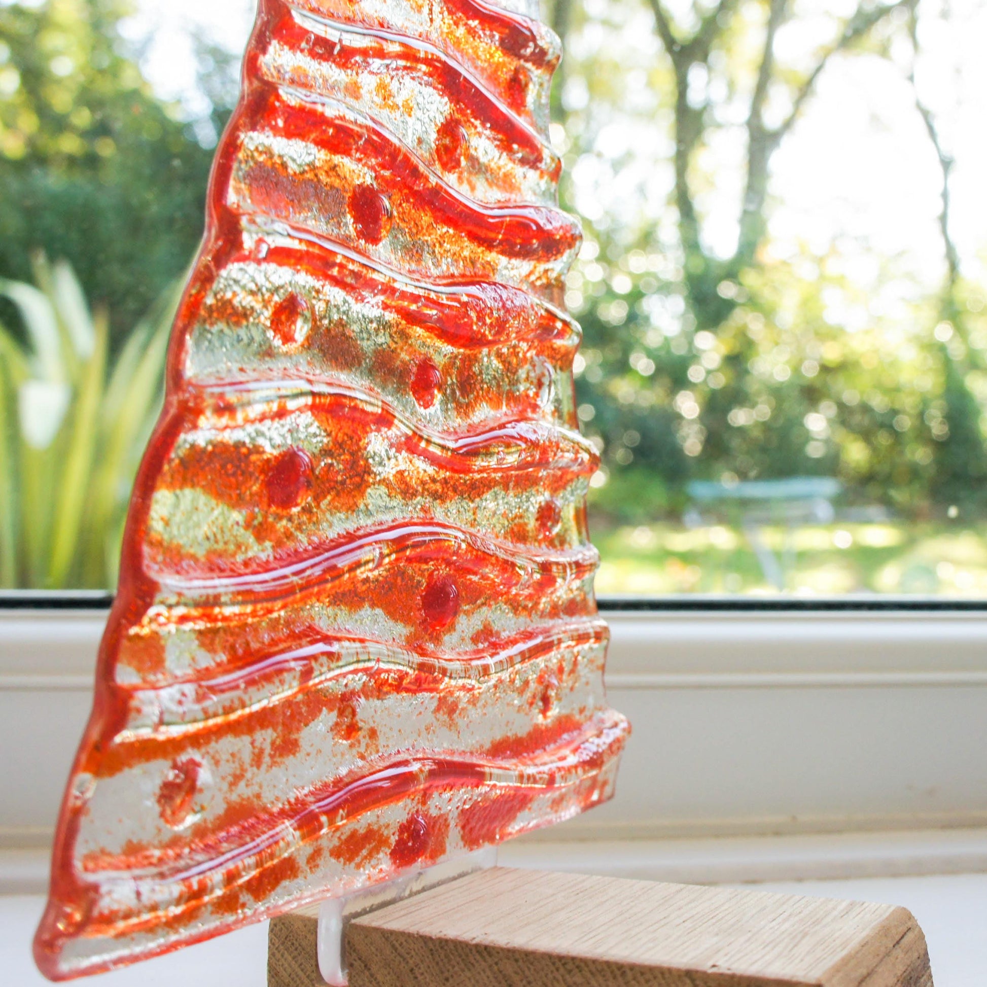 red fused glass christmas decoration, glass christmas, glass christmas, glass christmas tree glass christmas ornament