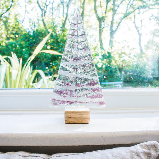 fused glass xmas
Christmas decoration
glass decoration
glass christmas tree
freestanding tree
christmas tree
purple glass tree
purple snow tree
fused glass tree
christmas ornament
festive gift idea
holiday decor
sea glass christmas