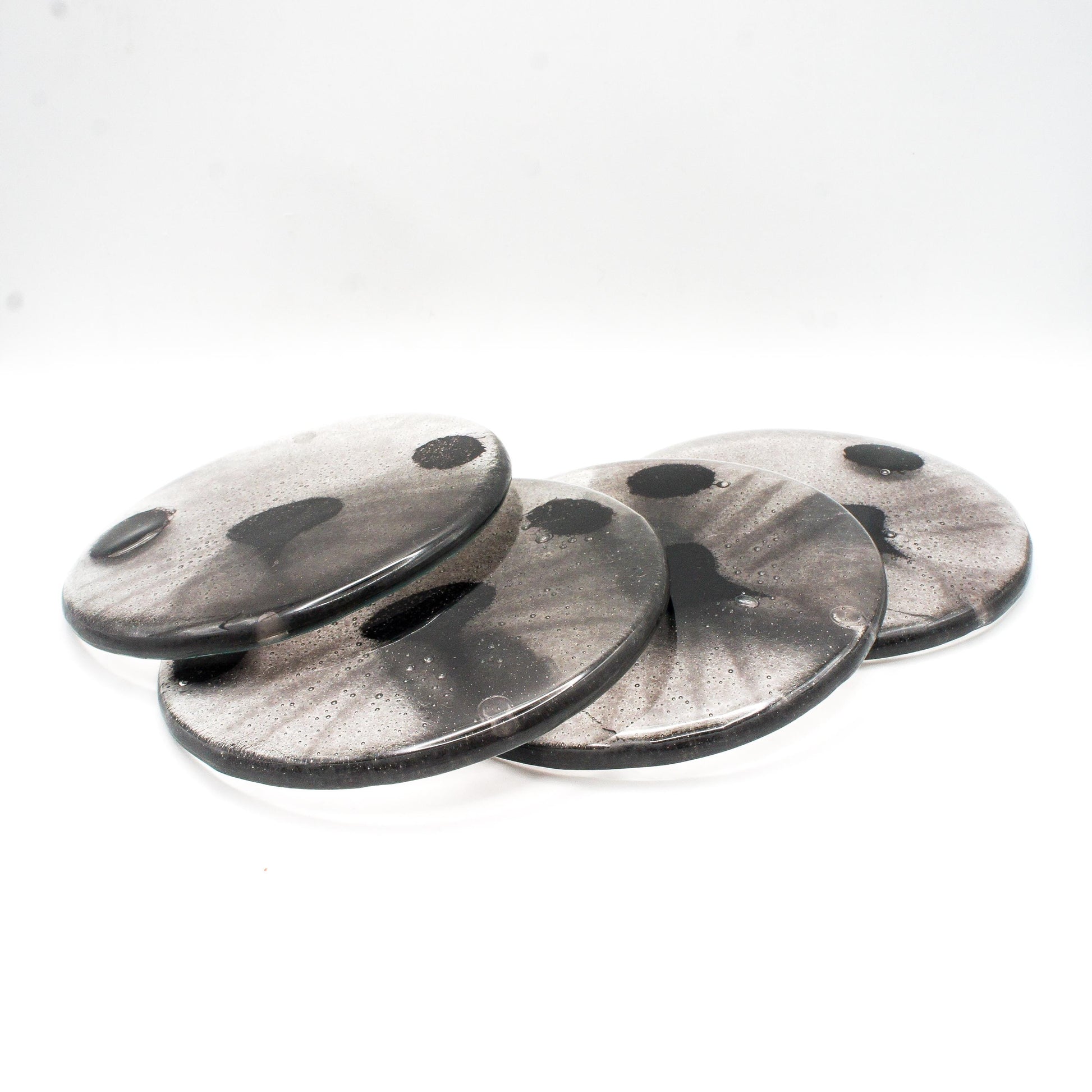 seal fused glass coaster
round coaster
handmade coaster seal
tile coaster seal face
house warming gift
beach house decor
black grey coaster
gift for her
handmade glass
sea glass art
coffee table decor
nautical decor
set of 4 round coasters