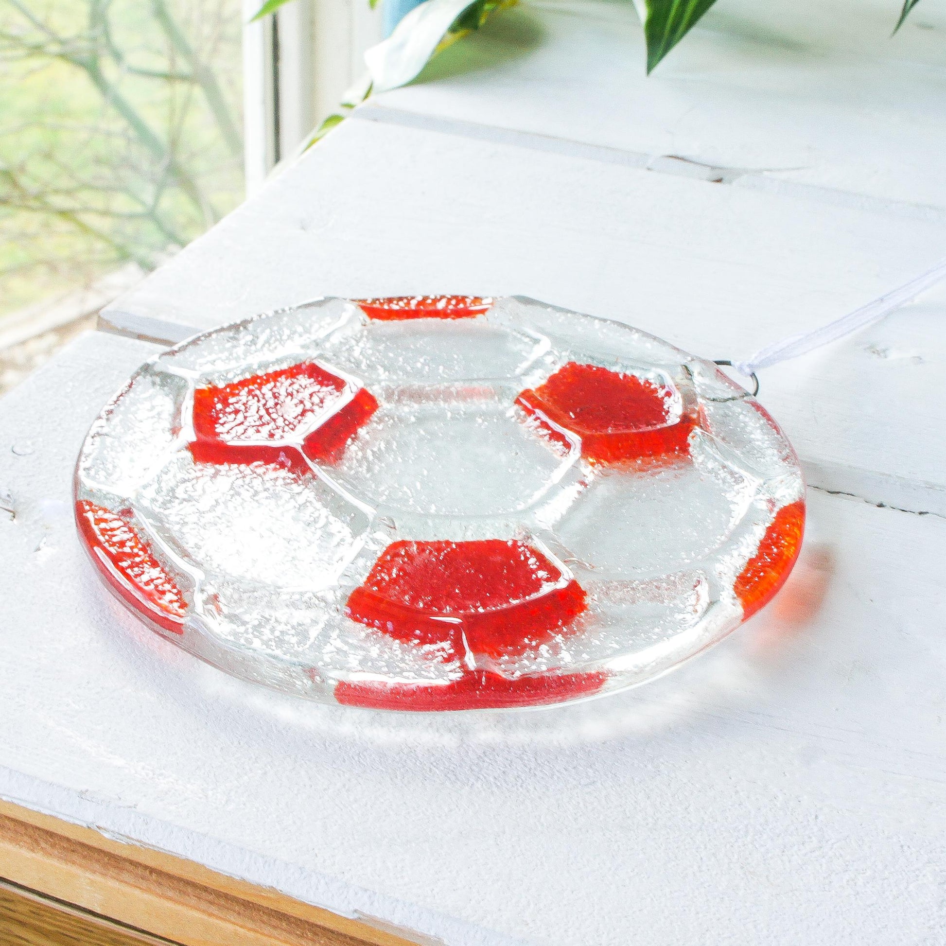 Tennis Glass Suncatcher 12cm (5"), fused glass, hanging ornament, ball, sport decor, tennis gifts, small gifts, boyfriend gift, brother gift