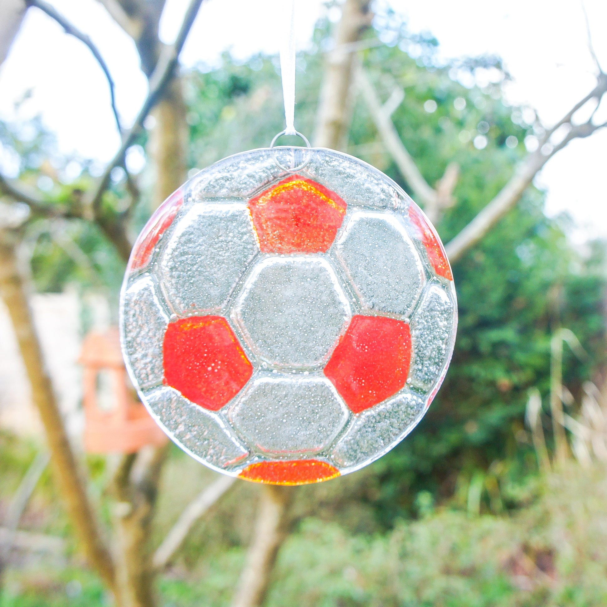 Tennis Glass Suncatcher 12cm (5"), fused glass, hanging ornament, ball, sport decor, tennis gifts, small gifts, boyfriend gift, brother gift