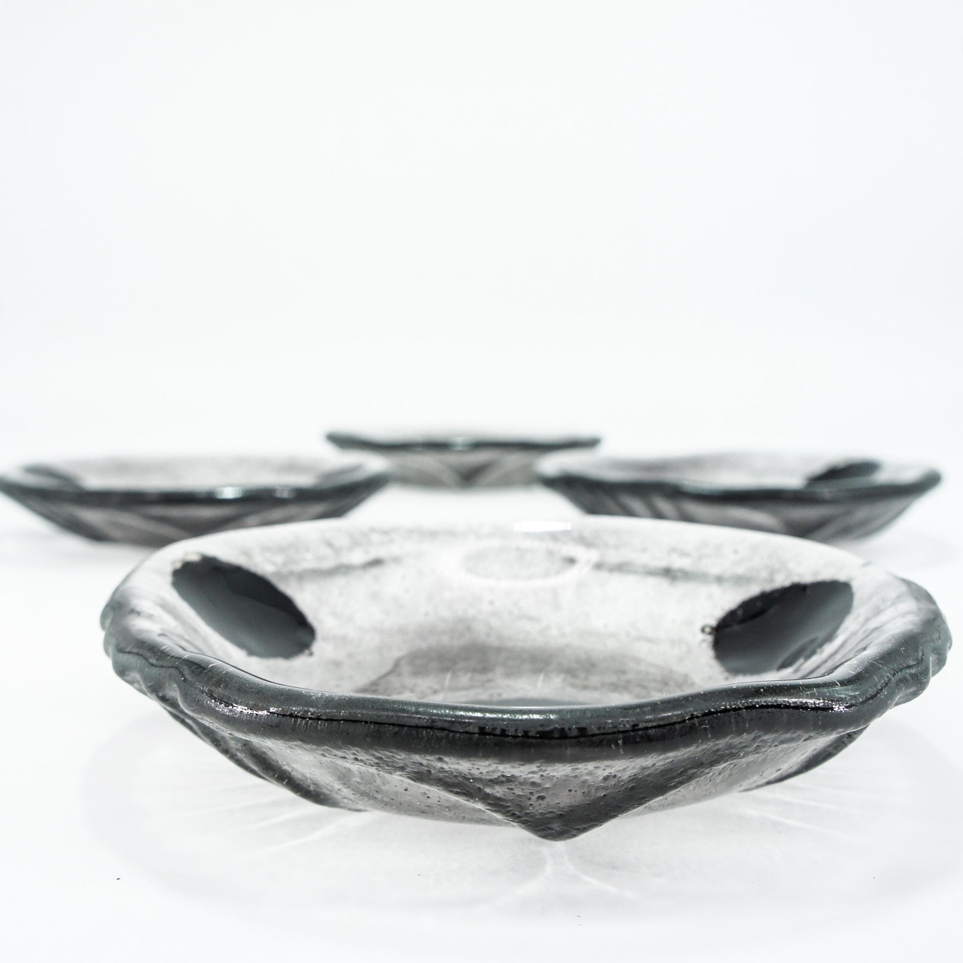 Seal Glass Trinket Dish 12.5cm(5"), fused glass ring holder, ring dish, jewelry bowl, earring holder, tea light gift for her, seal gift