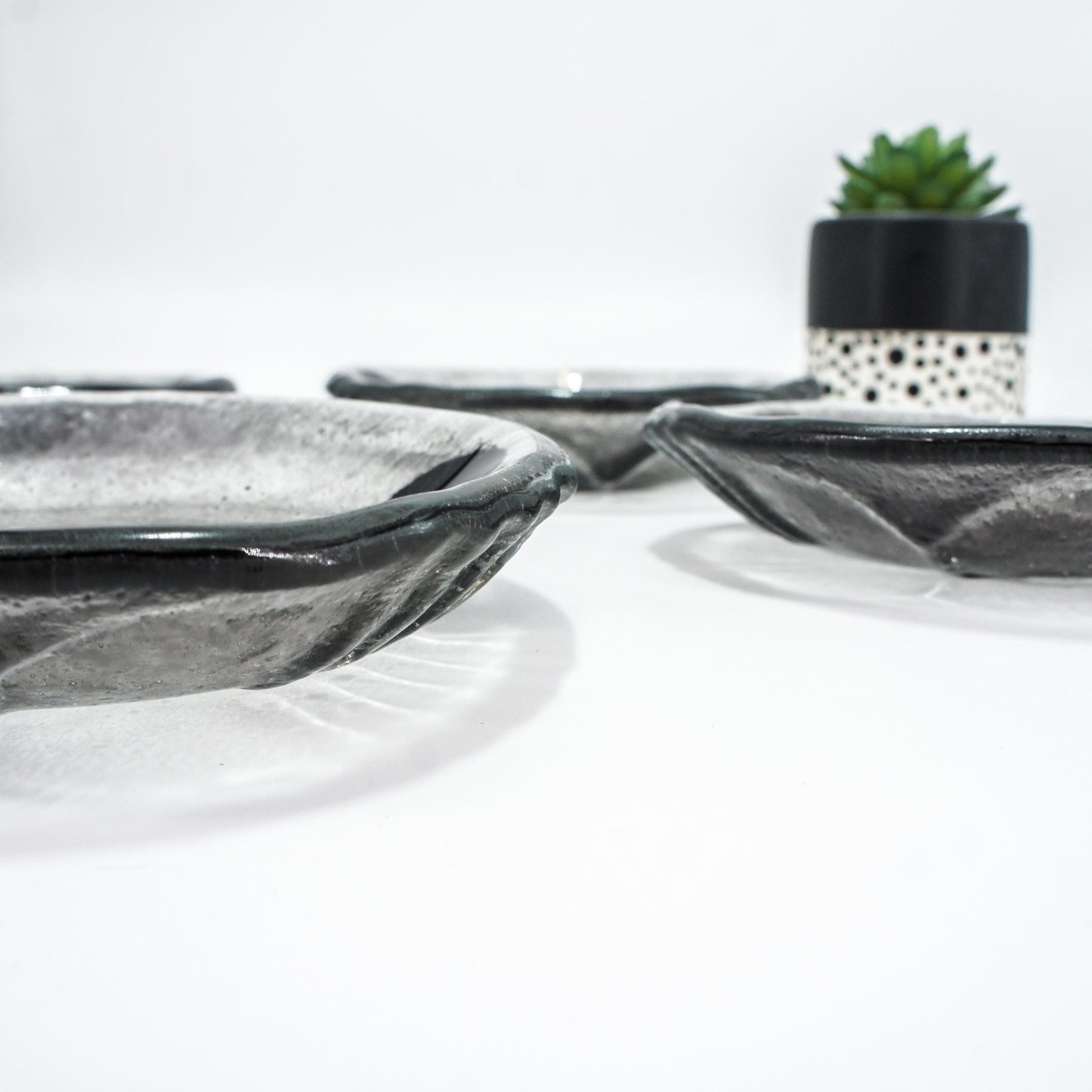 Seal Glass Trinket Dish 12.5cm(5"), fused glass ring holder, ring dish, jewelry bowl, earring holder, tea light gift for her, seal gift