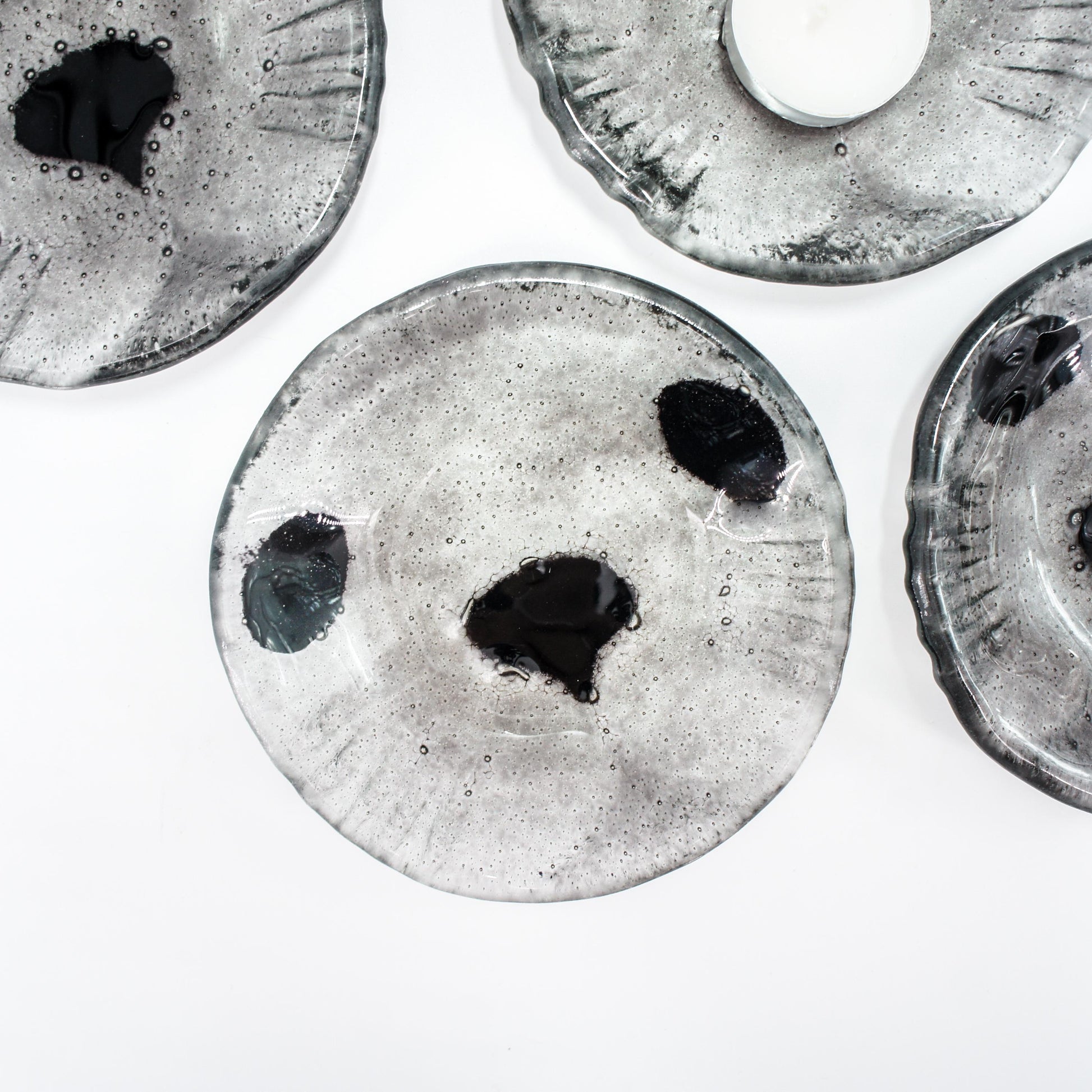 Seal Glass Trinket Dish 12.5cm(5"), fused glass ring holder, ring dish, jewelry bowl, earring holder, tea light gift for her, seal gift