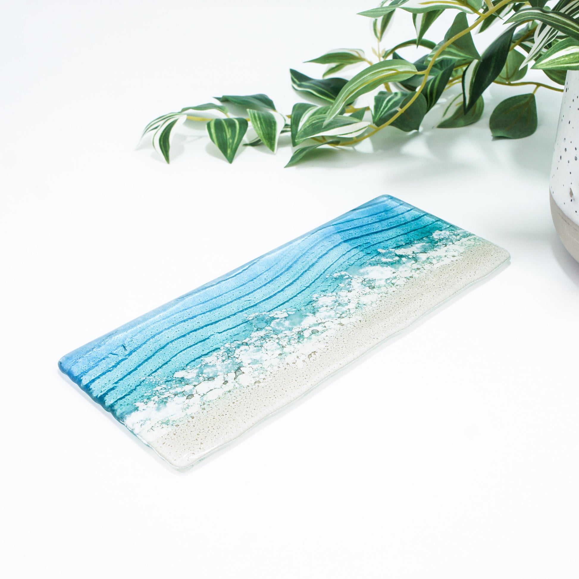 office accessory
tea light stand
fused glass candle
candle display
coastal handmade
tea light tray
gift for her
teal candle stand
blue candle holder
christmas gifts
coastal home present
turquoise home gift