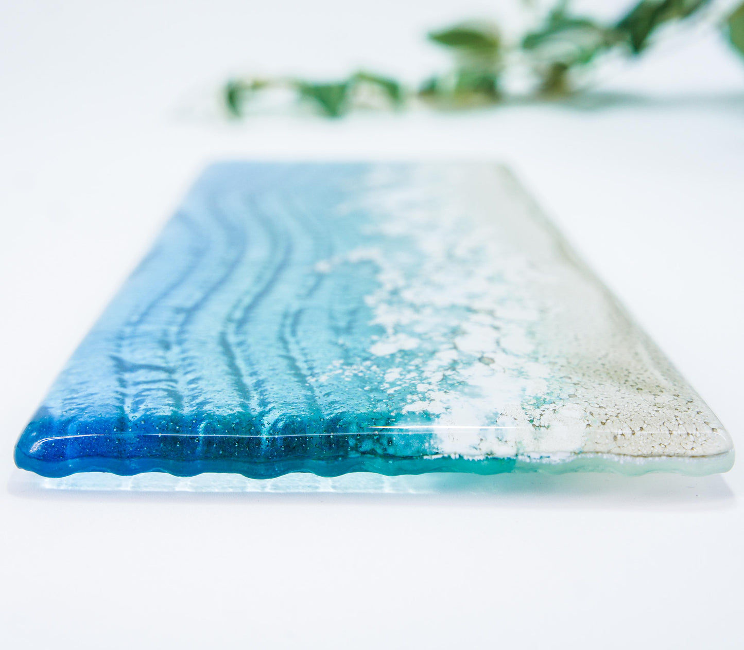 office accessory
tea light stand
fused glass candle
candle display
coastal handmade
tea light tray
gift for her
teal candle stand
blue candle holder
christmas gifts
coastal home present
turquoise home gift