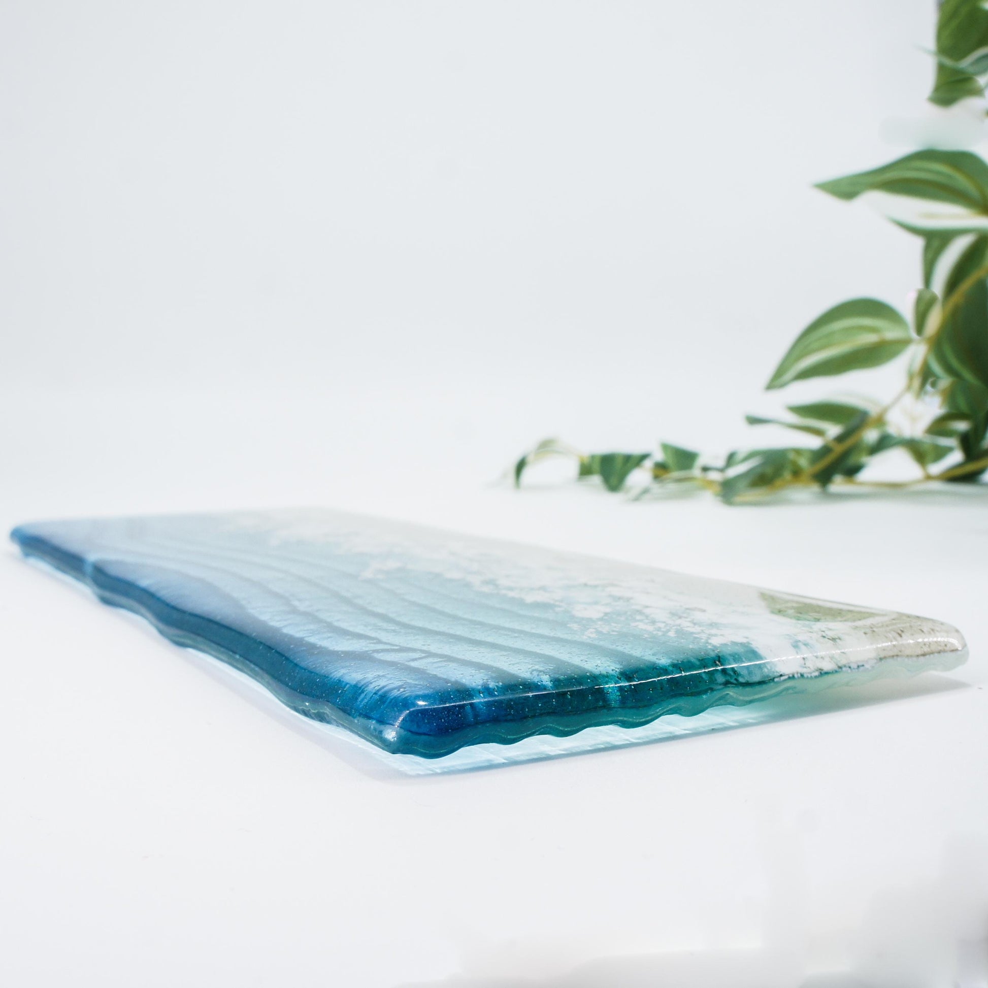 office accessory
tea light stand
fused glass candle
candle display
coastal handmade
tea light tray
gift for her
teal candle stand
blue candle holder
christmas gifts
coastal home present
turquoise home gift