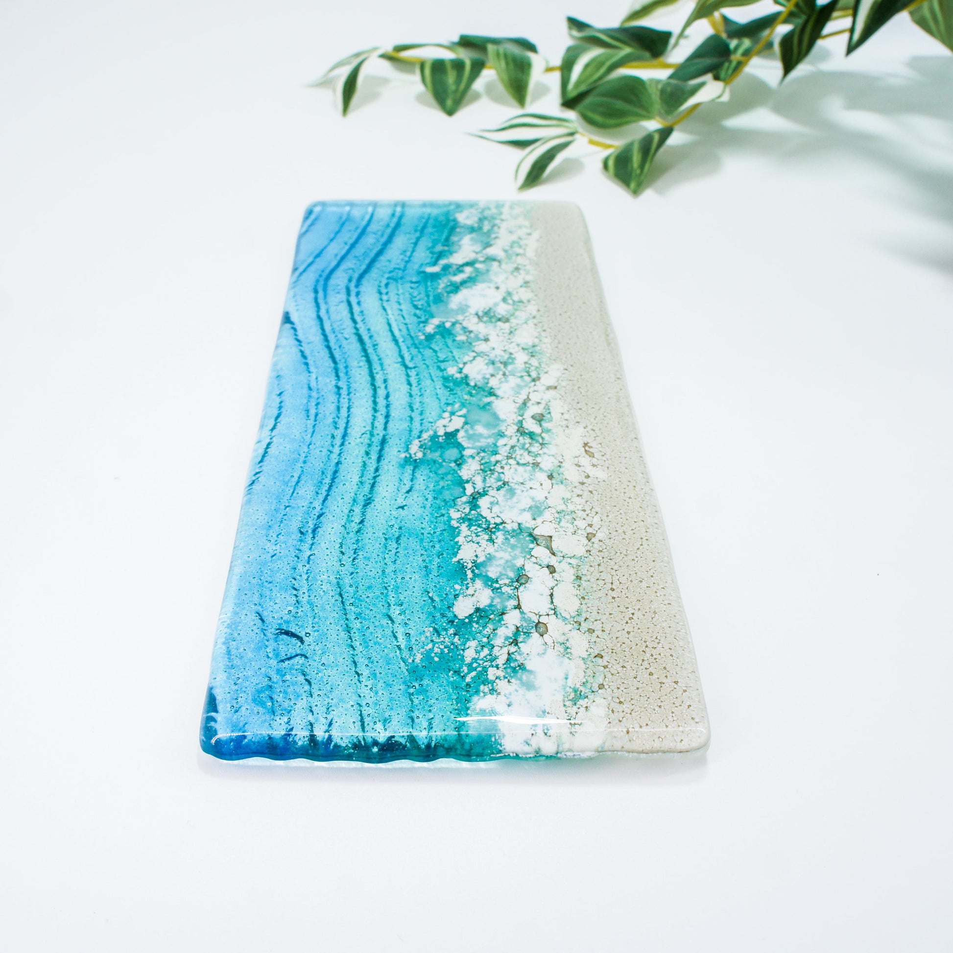 office accessory
tea light stand
fused glass candle
candle display
coastal handmade
tea light tray
gift for her
teal candle stand
blue candle holder
christmas gifts
coastal home present
turquoise home gift