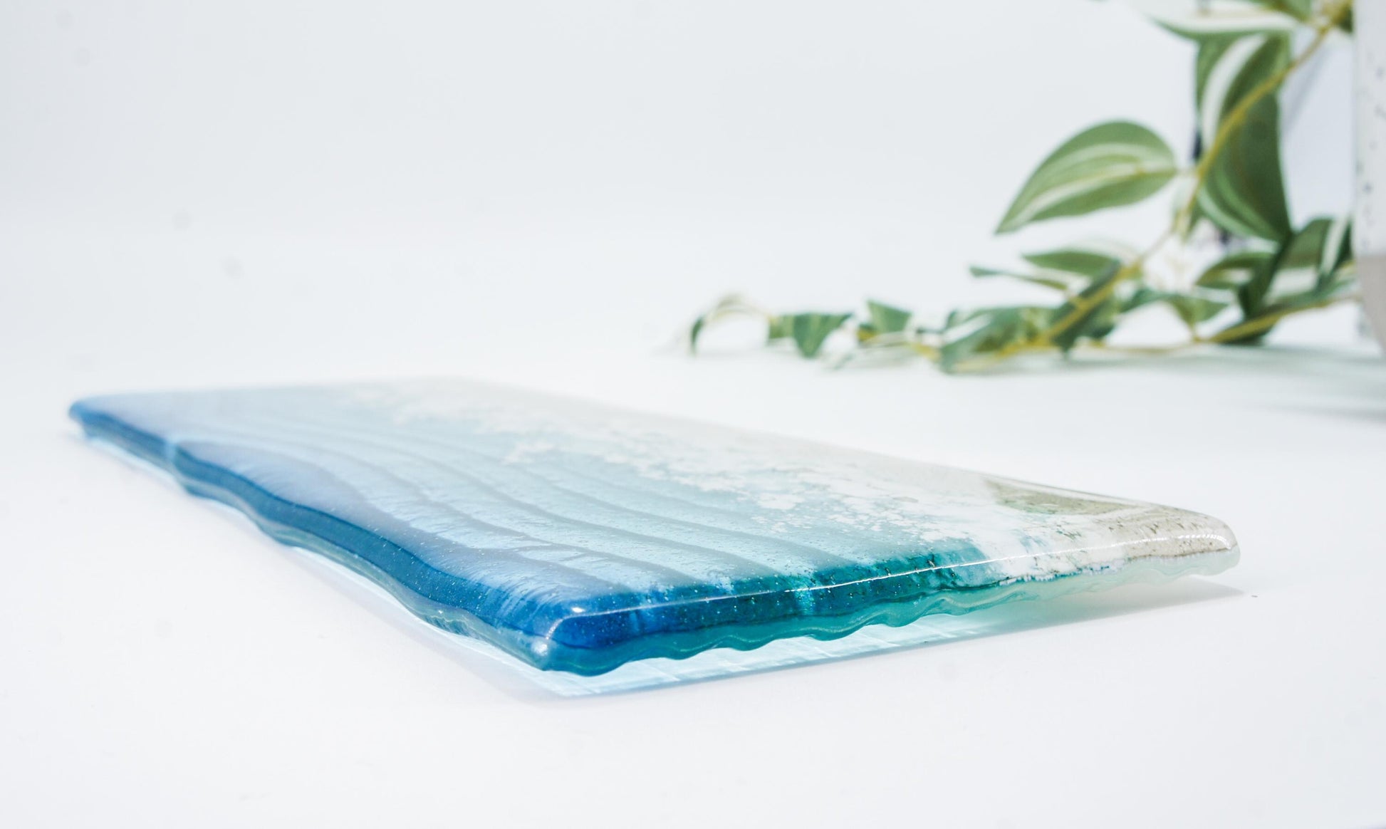 office accessory
tea light stand
fused glass candle
candle display
coastal handmade
tea light tray
gift for her
teal candle stand
blue candle holder
christmas gifts
coastal home present
turquoise home gift