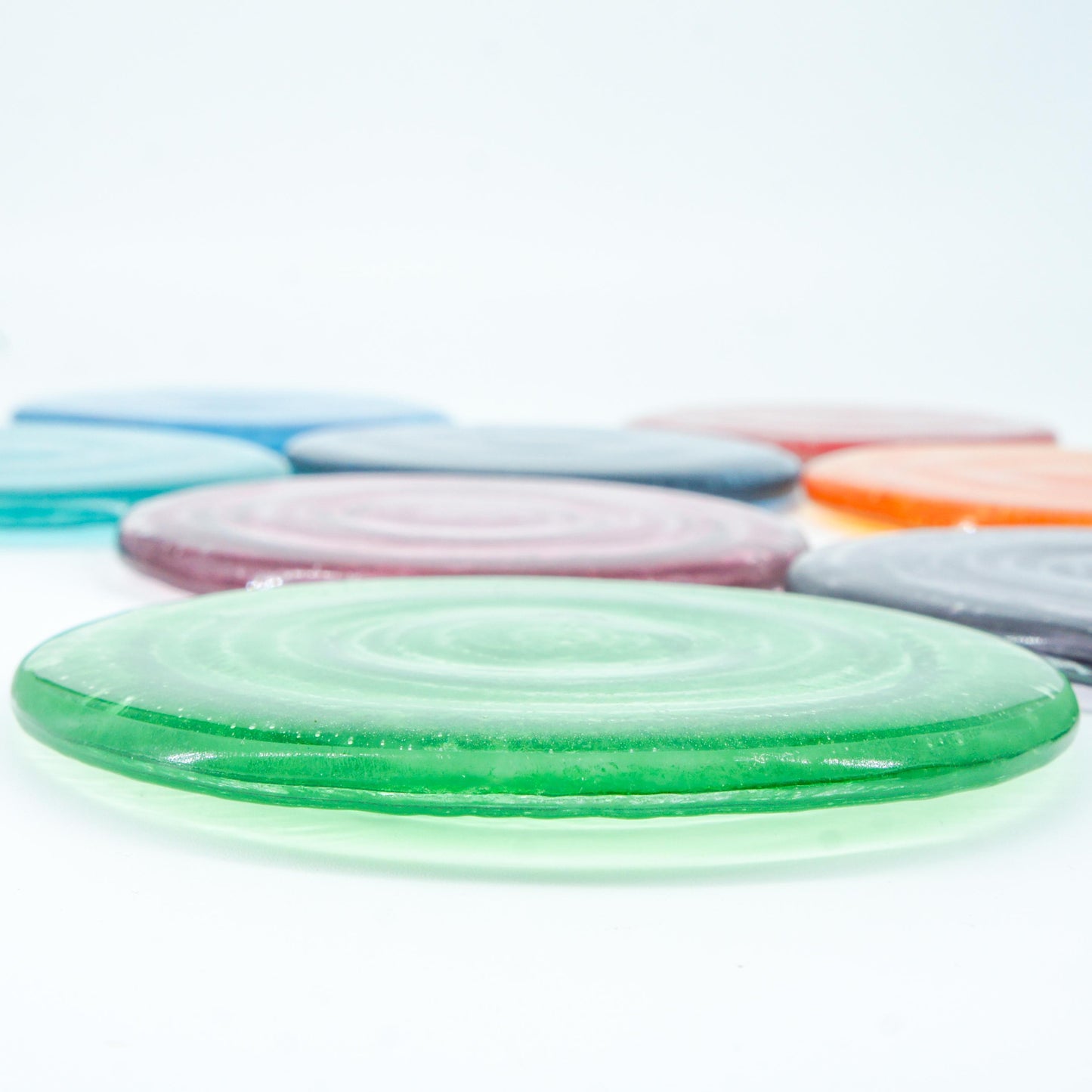 hostess gift
coaster set
round glass coasters
wedding present
gift set
wine lovers gift
personalised coaster
tea coffee
new home gift
fused glass coasters
tableware glassware
glass placemats
set of 6