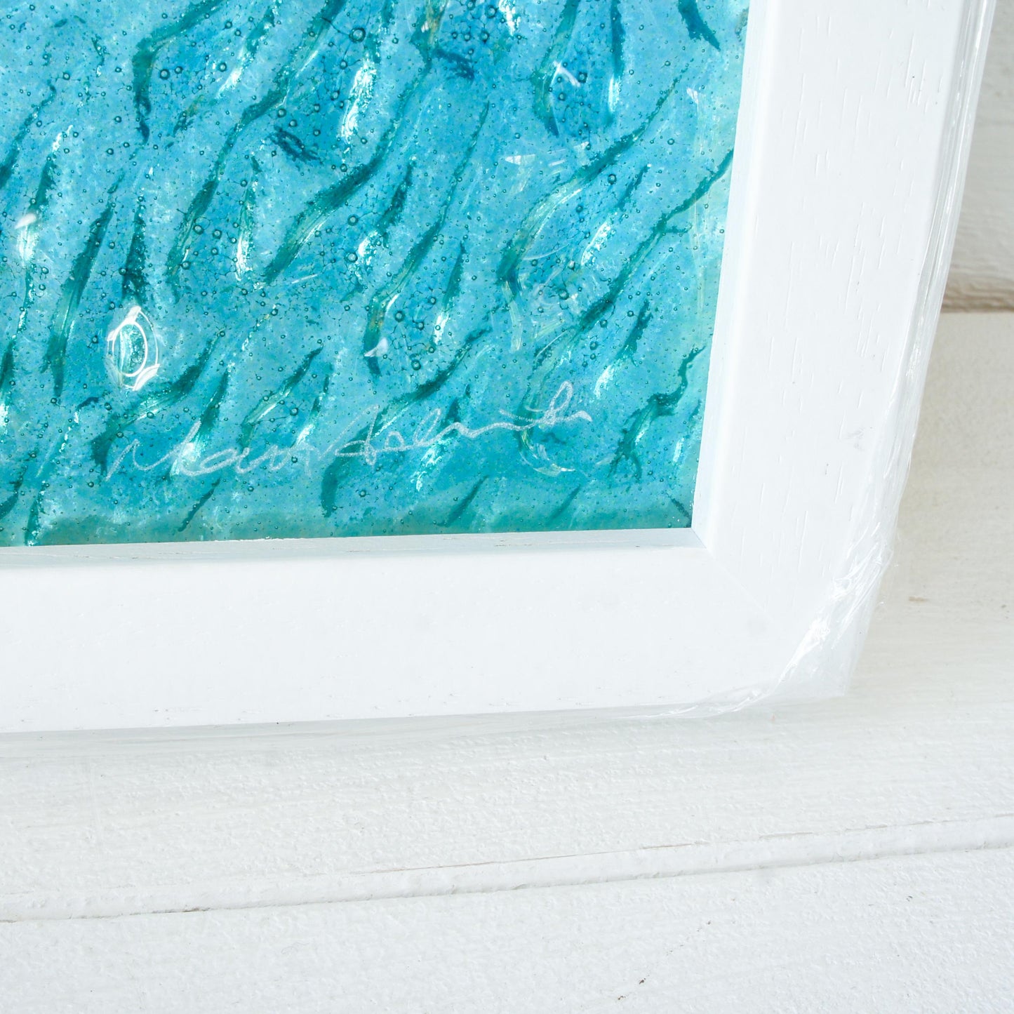 shark wall art for shark lover with artist signature