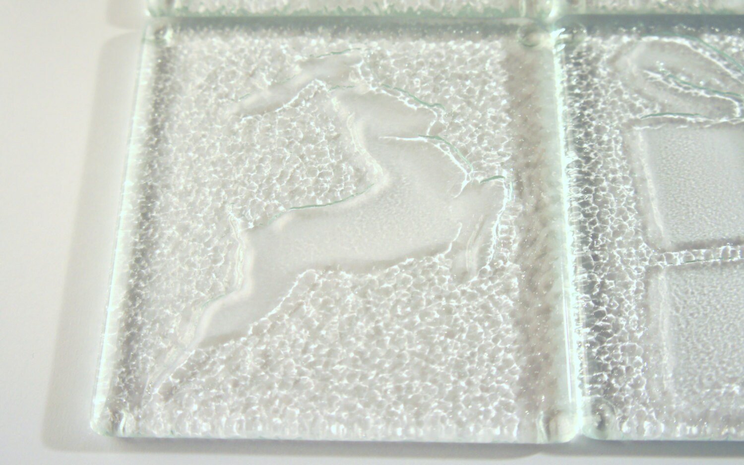 Clear Christmas Glass Coasters FREE UK SHIPPING Set of 4 Glass Coasters Christmas Mix Match Tree Reindeer Bubble Gift and Snowflake