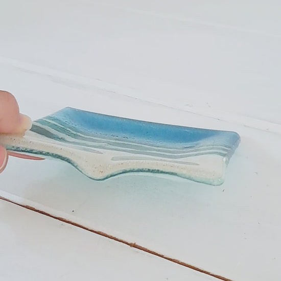 beach glass soap dish