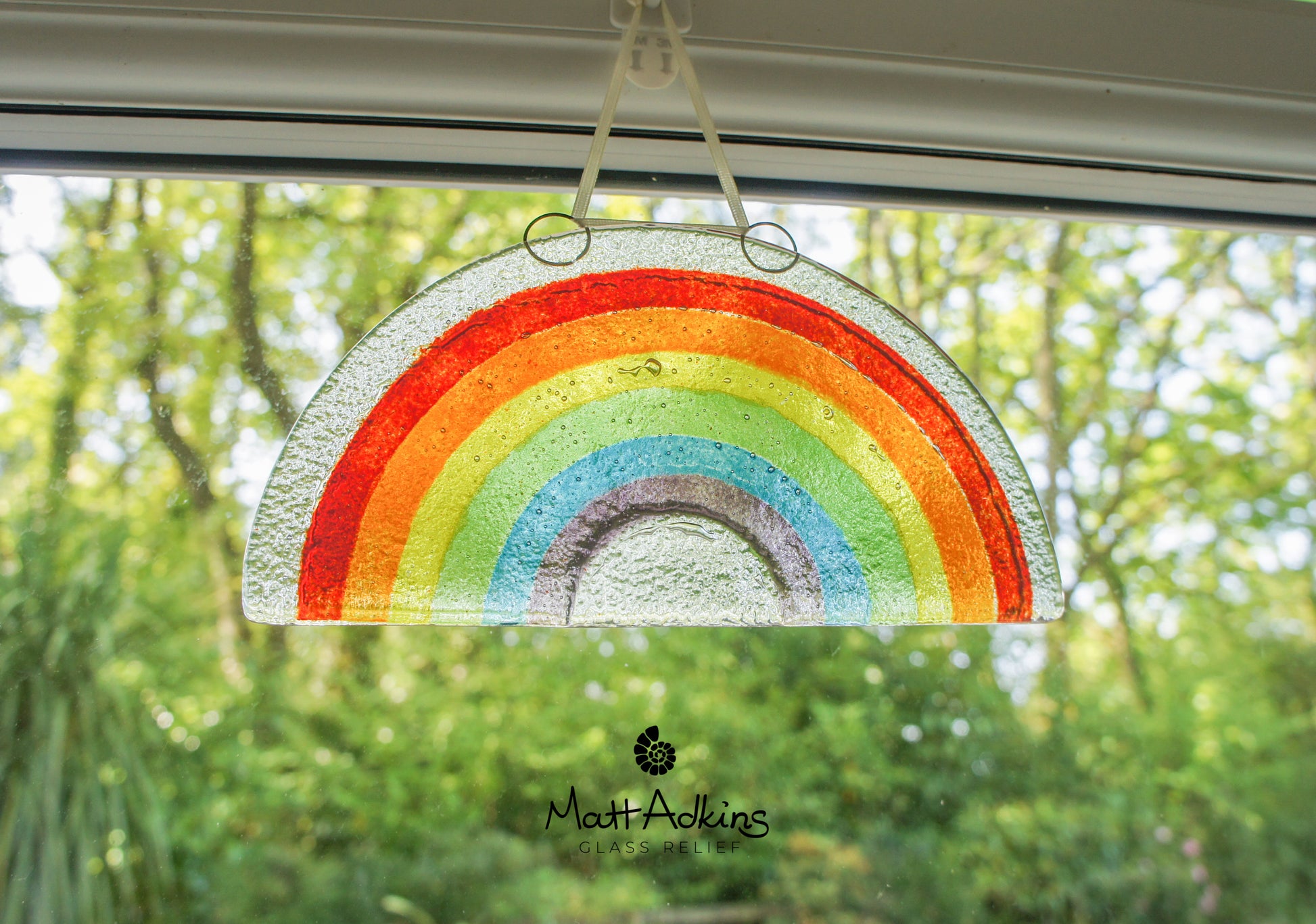 fused glass rainbow suncatcher