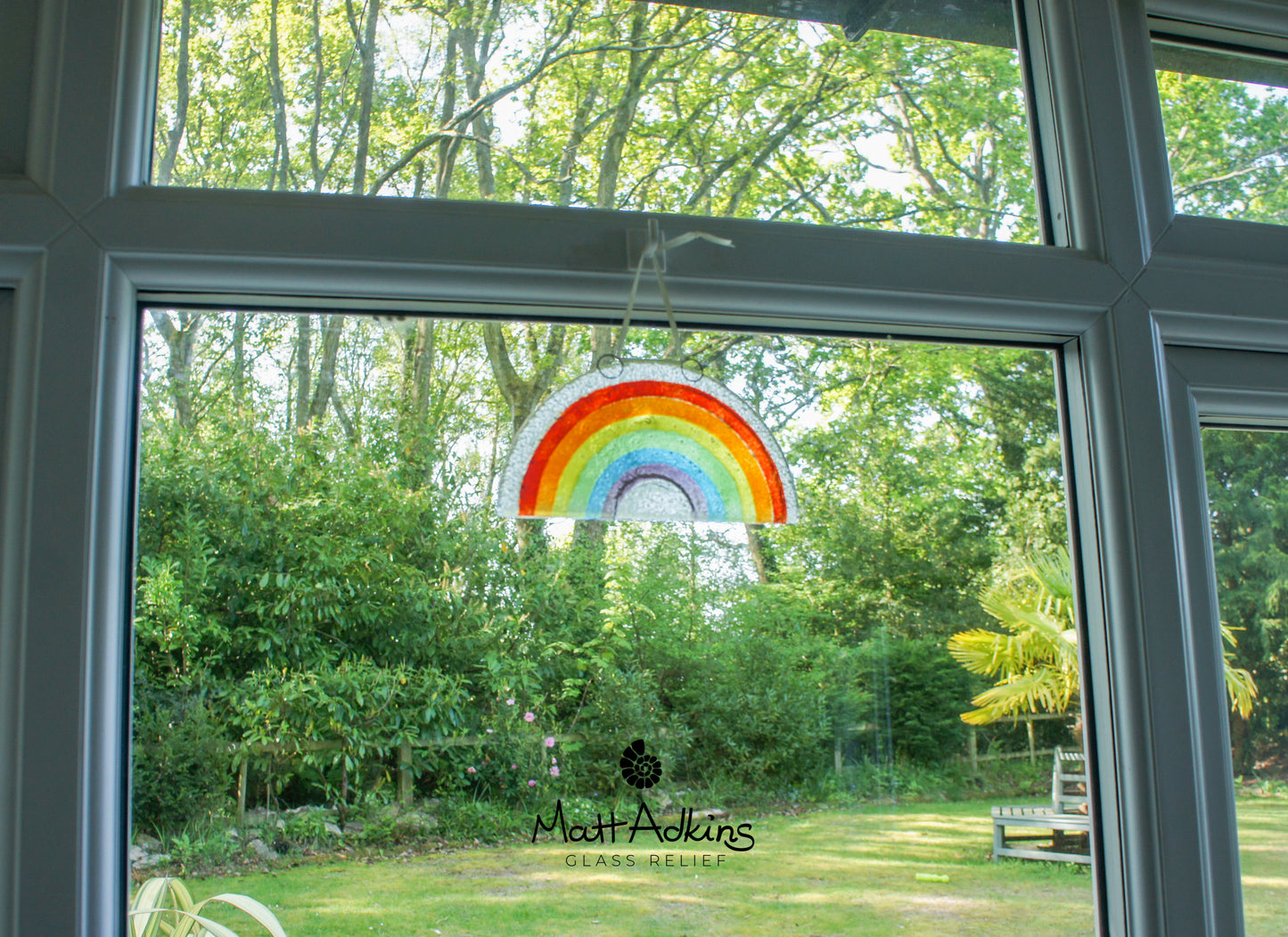 4 Rainbow Suncatchers - Hanging - 19x10cm(7 1/2x4")