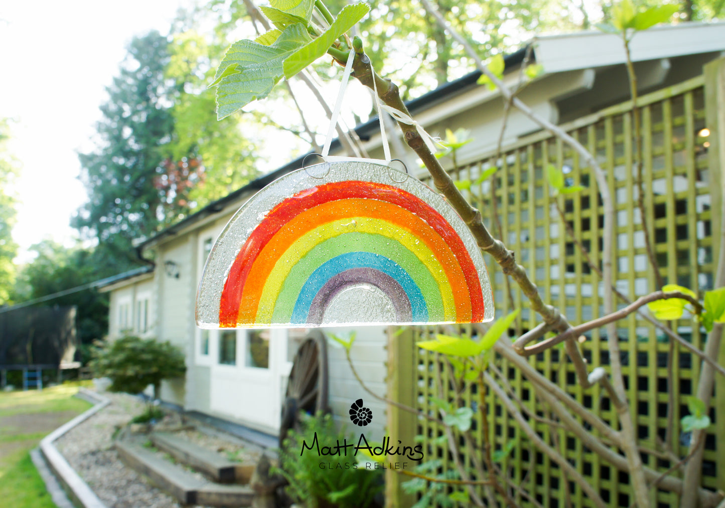 2 Rainbow Suncatchers - Hanging - 19x10cm(7 1/2x4")