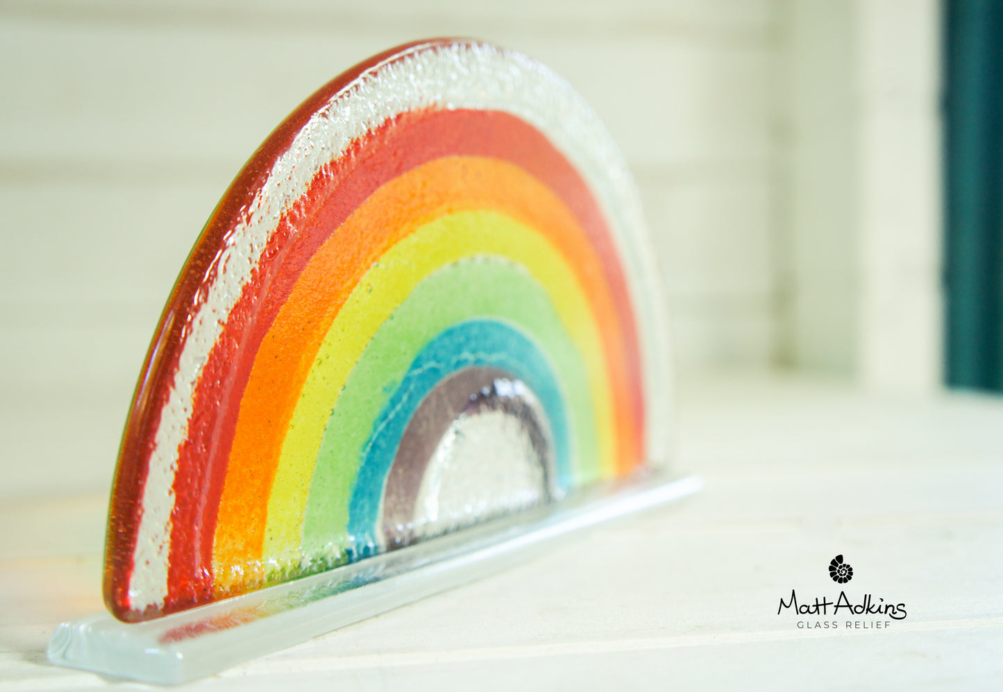 2 Rainbow Suncatchers - Bundle: 1 Freestanding + 1 Hanging - 19x10cm (7 1/2x4")