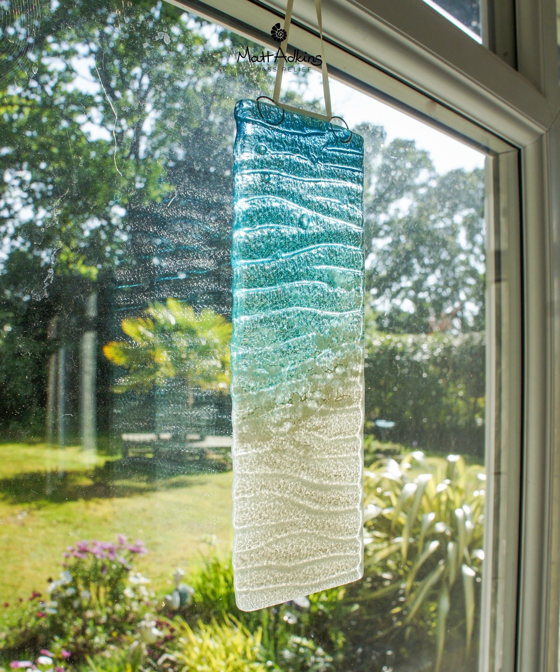 Paradise Portrait Fused Glass Hanging Suncatcher 