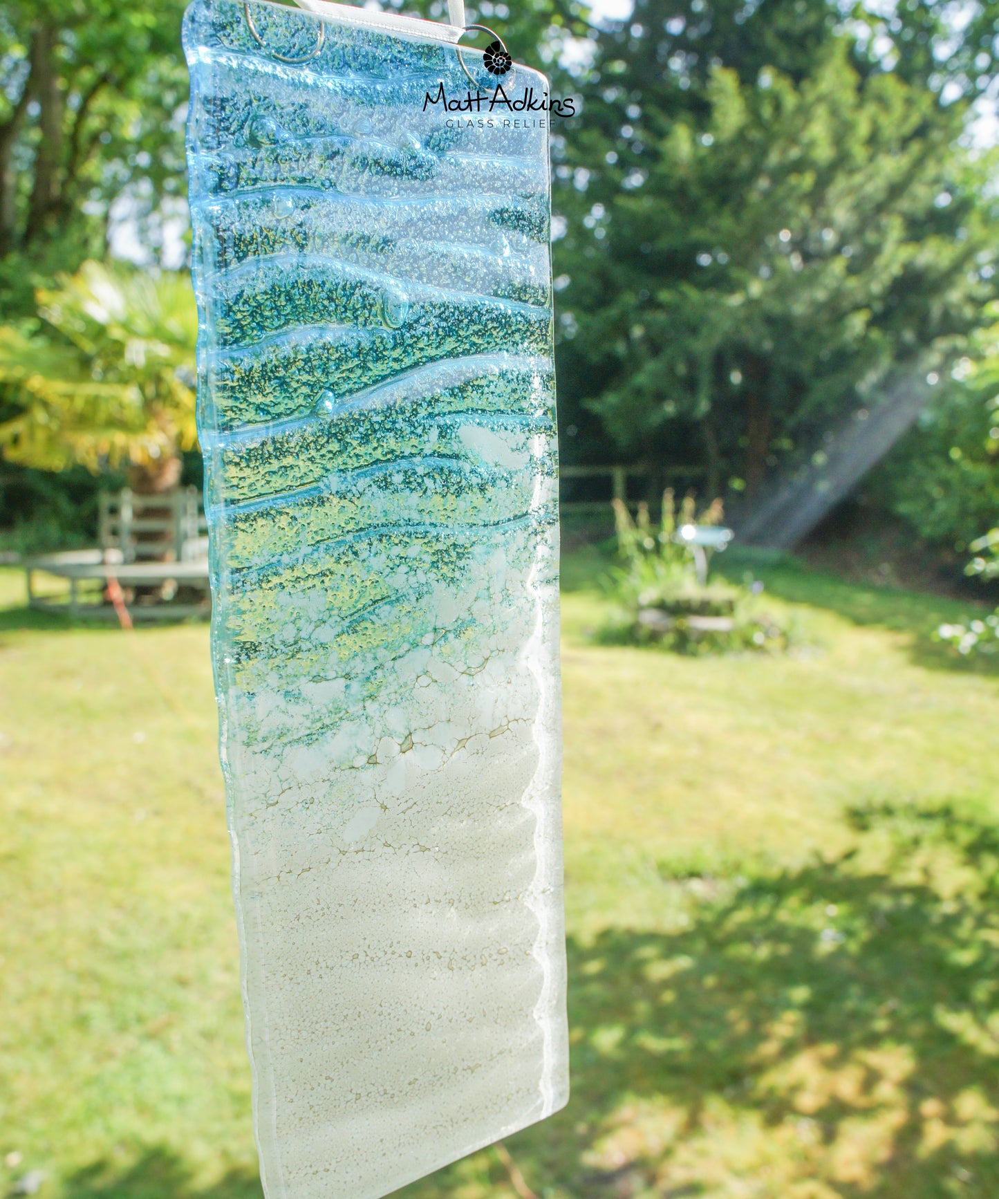 Paradise Portrait Fused Glass Hanging Suncatcher 