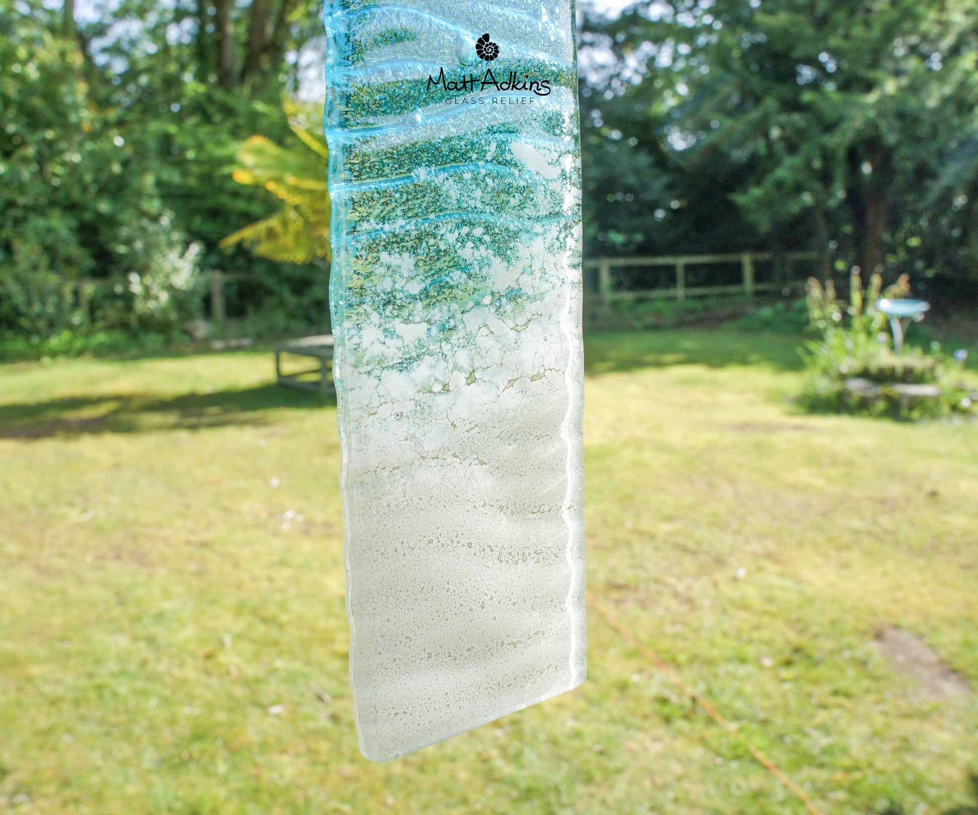 Paradise Portrait Fused Glass Hanging Suncatcher 