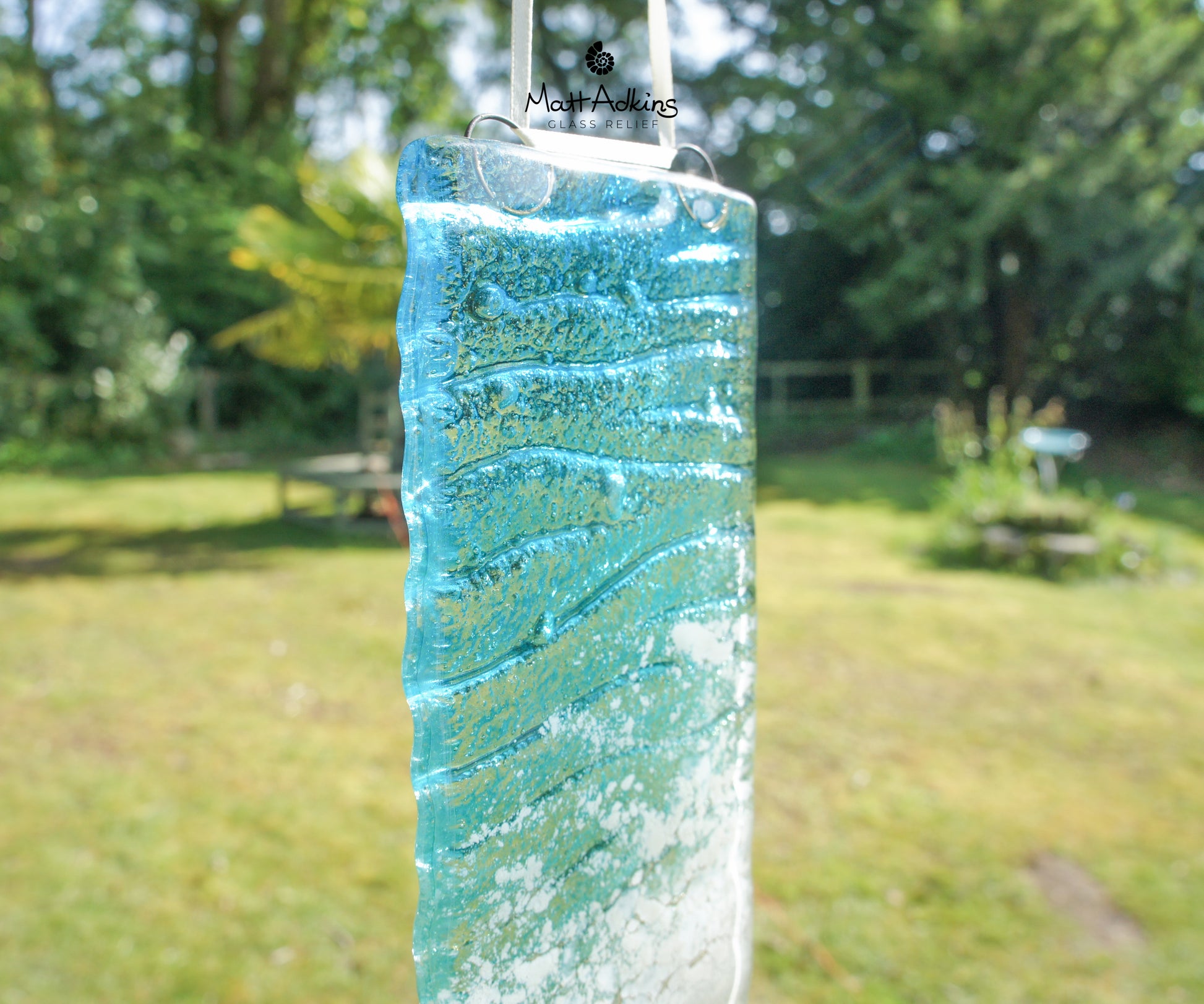 Paradise Portrait Fused Glass Hanging Suncatcher 