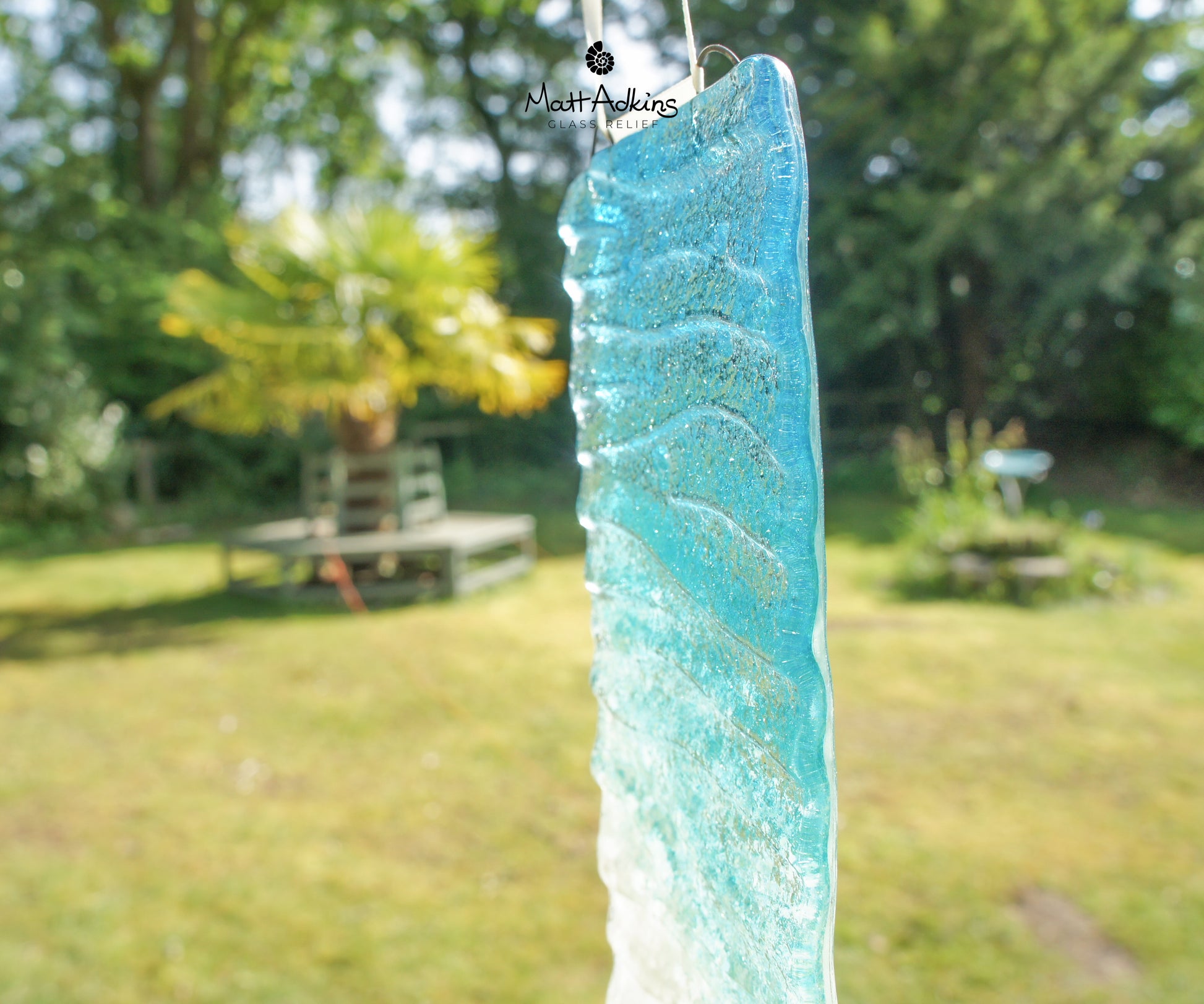 Paradise Portrait Fused Glass Hanging Suncatcher 