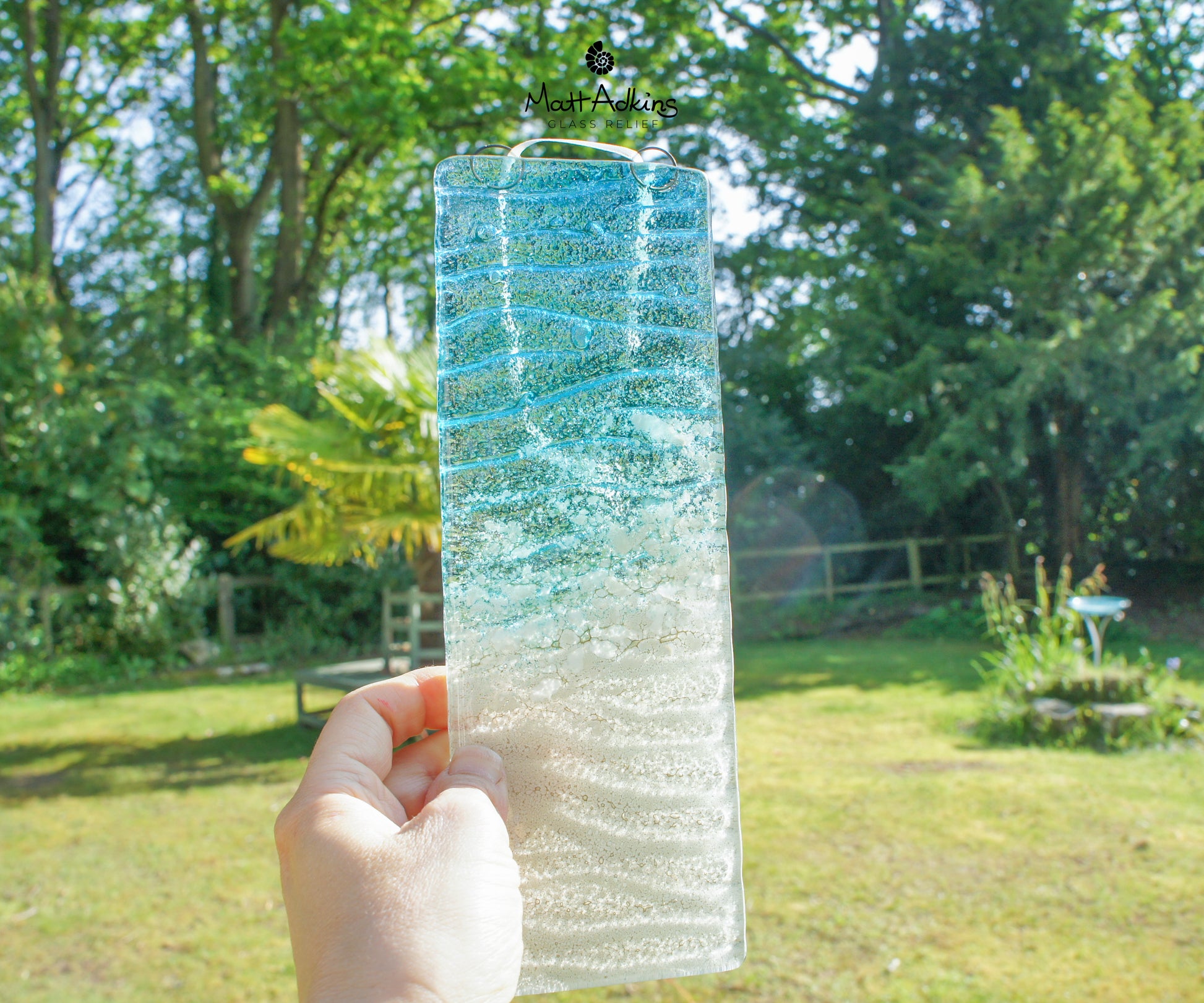 Paradise Portrait Fused Glass Hanging Suncatcher 
