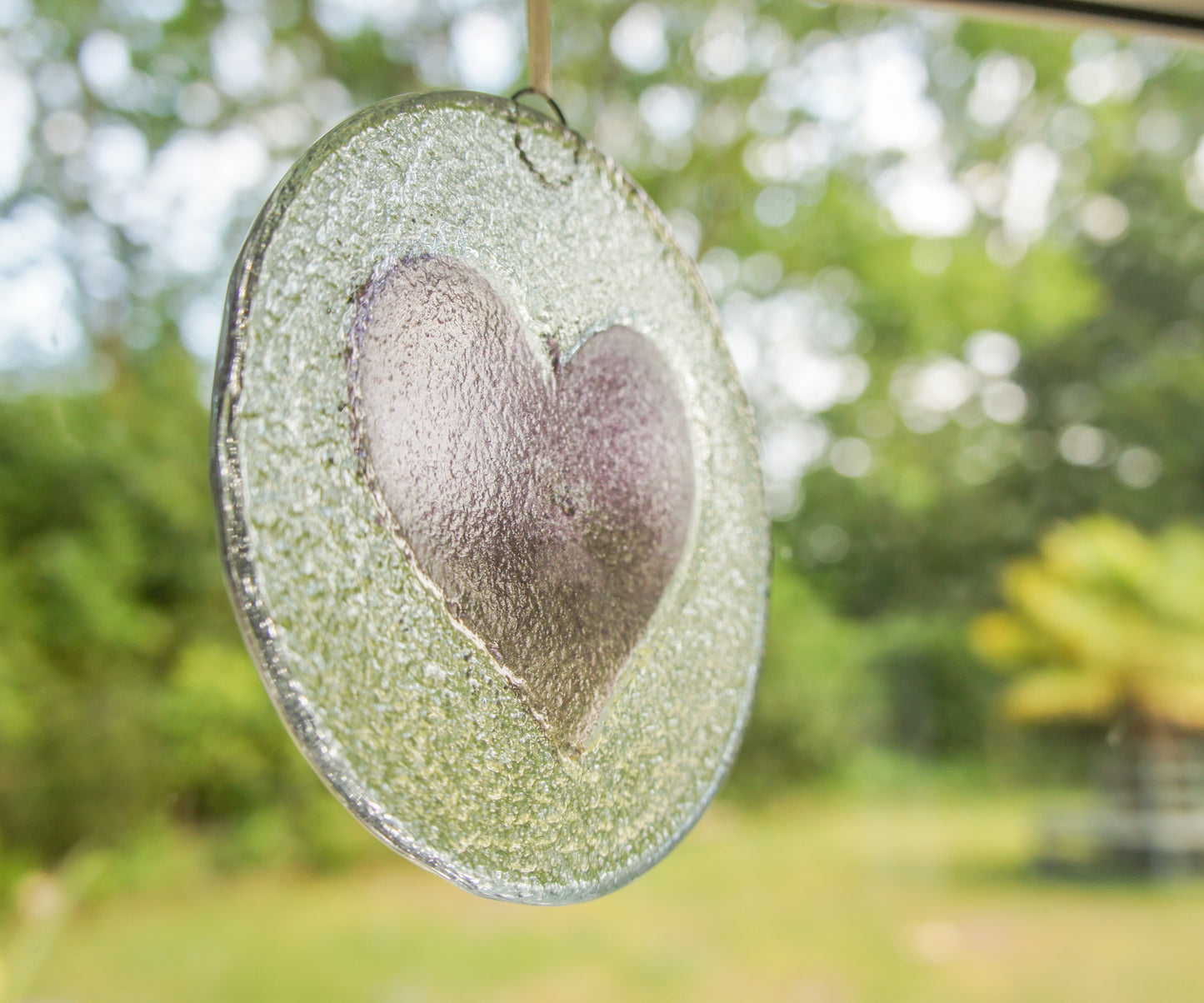 Purple Heart Suncatcher - 12cm(5")