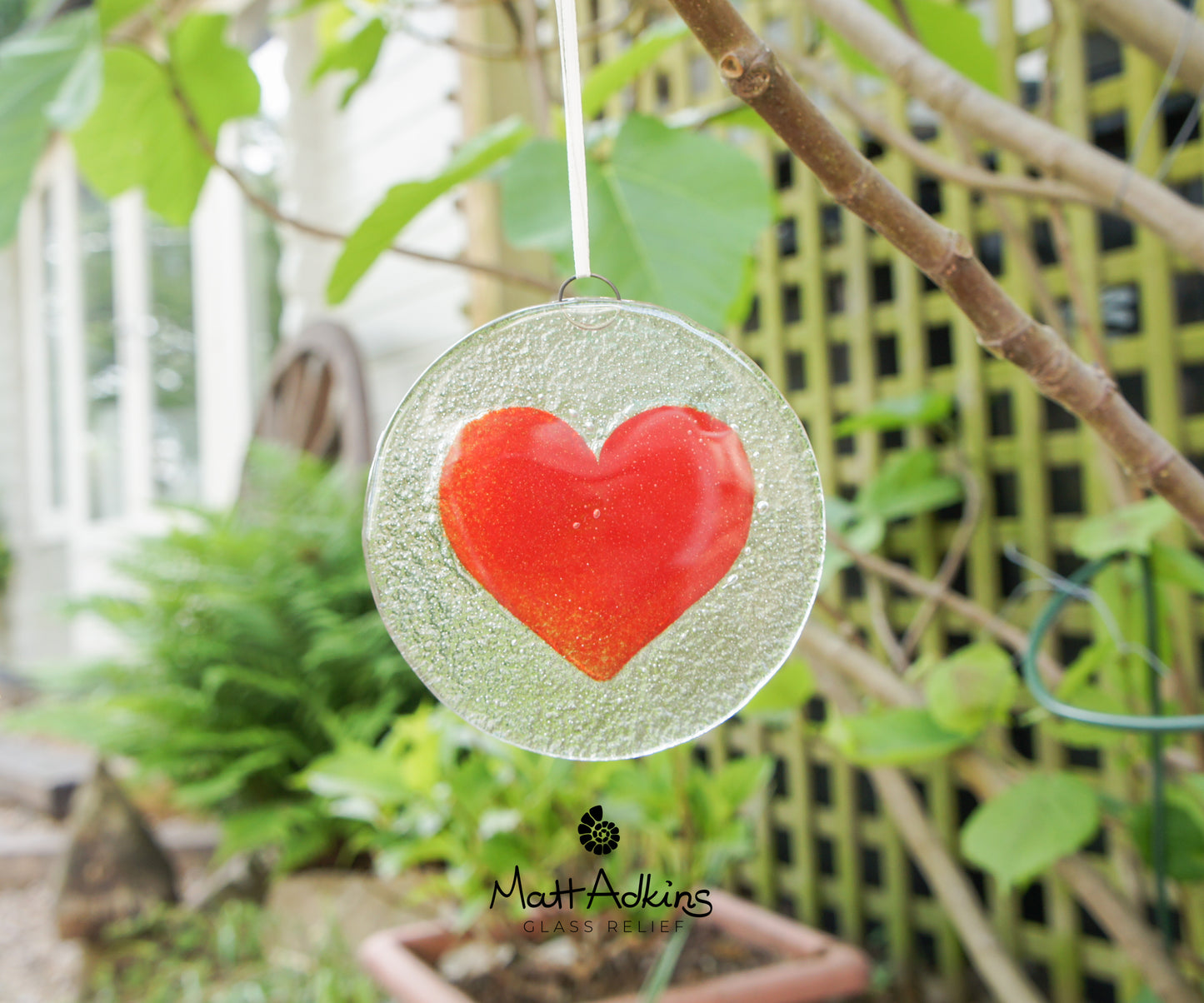 Red Heart Suncatcher - 12cm(5")