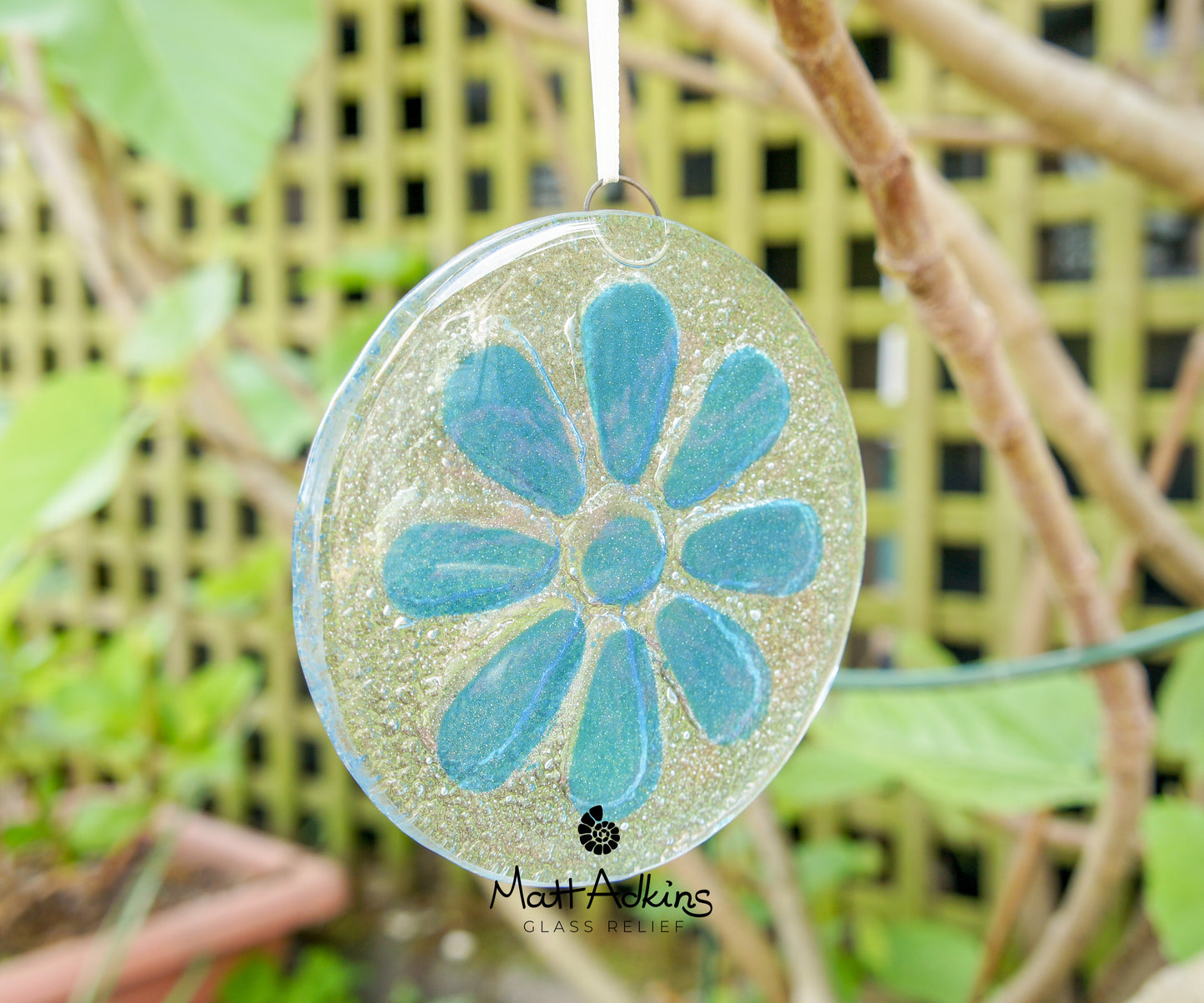 Blue Daisy Suncatcher - 12cm(5")